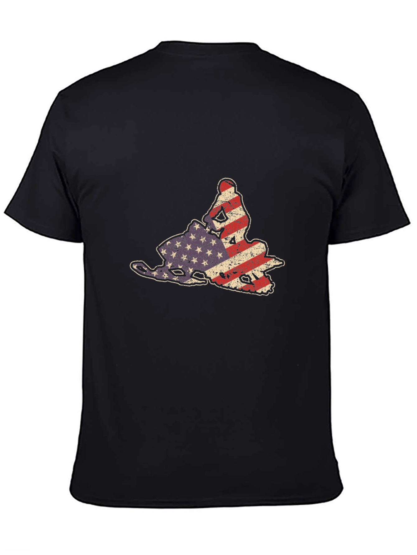 American Flag Snowmobile Graphic Tee