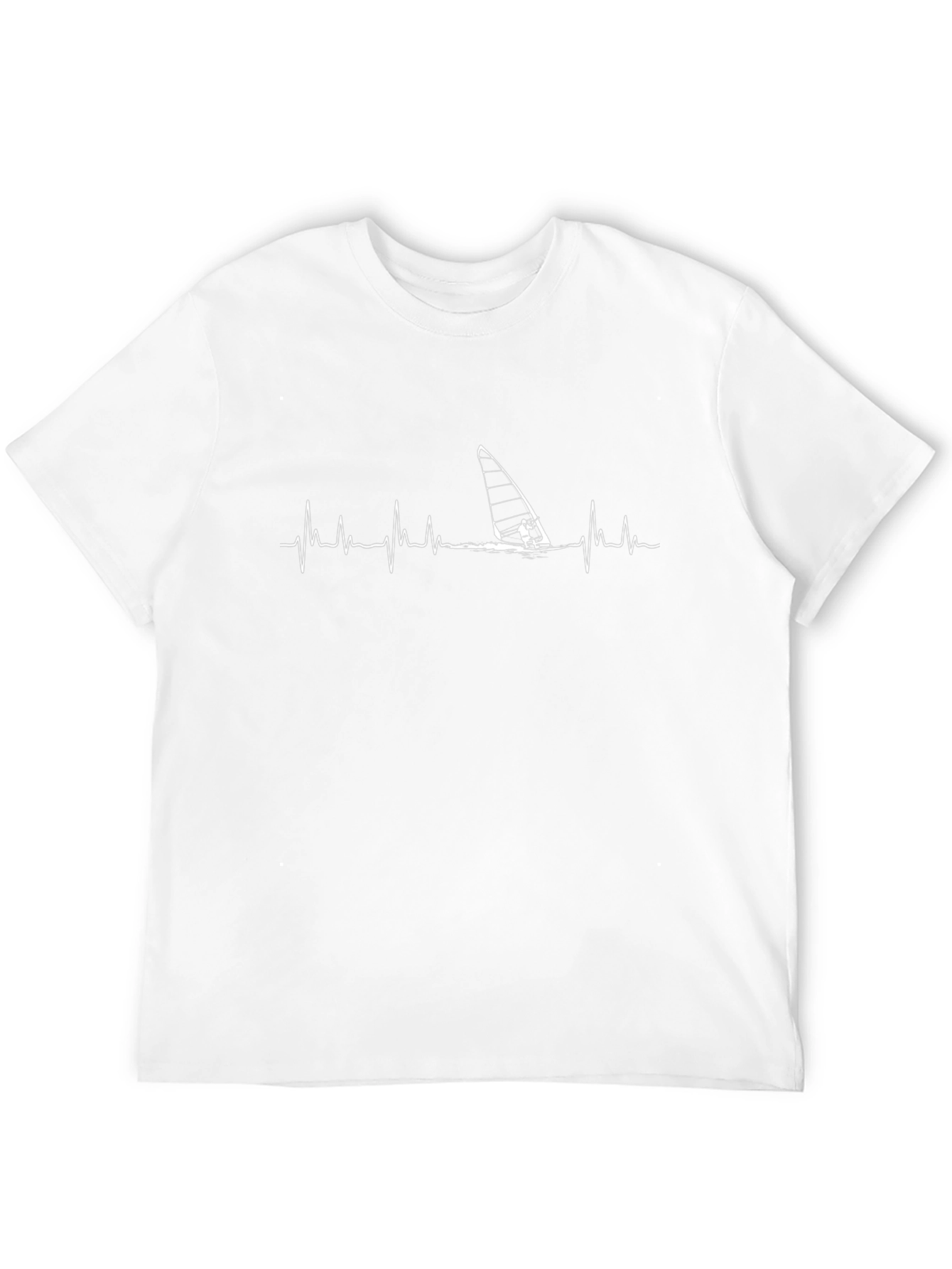 Windsurfing Heartbeat Black T-Shirt