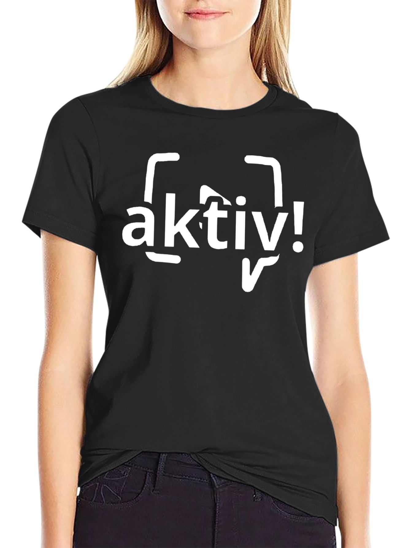 Aktiv! Black Graphic Tee - Be Active T-Shirt