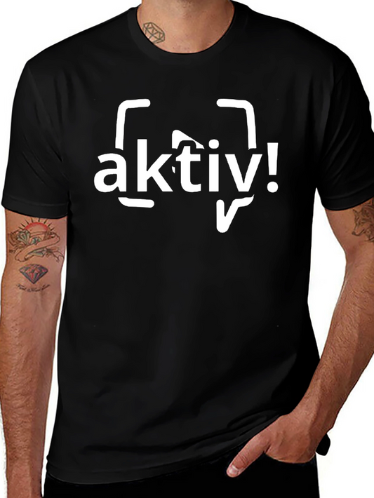 Aktiv! Black Graphic Tee - Be Active T-Shirt