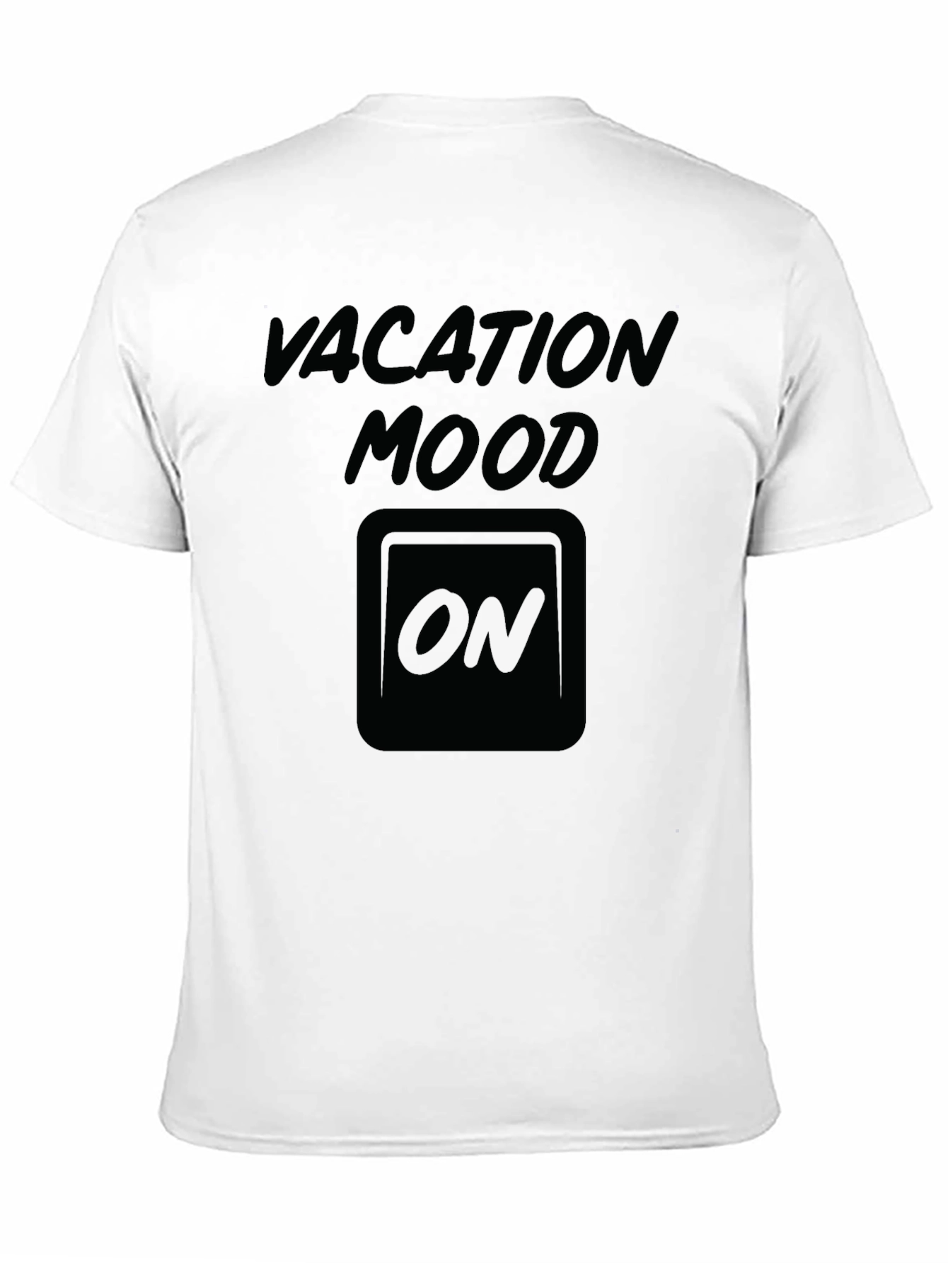 Vacation Mood ON Graphic Tee - Black Cotton T-Shirt