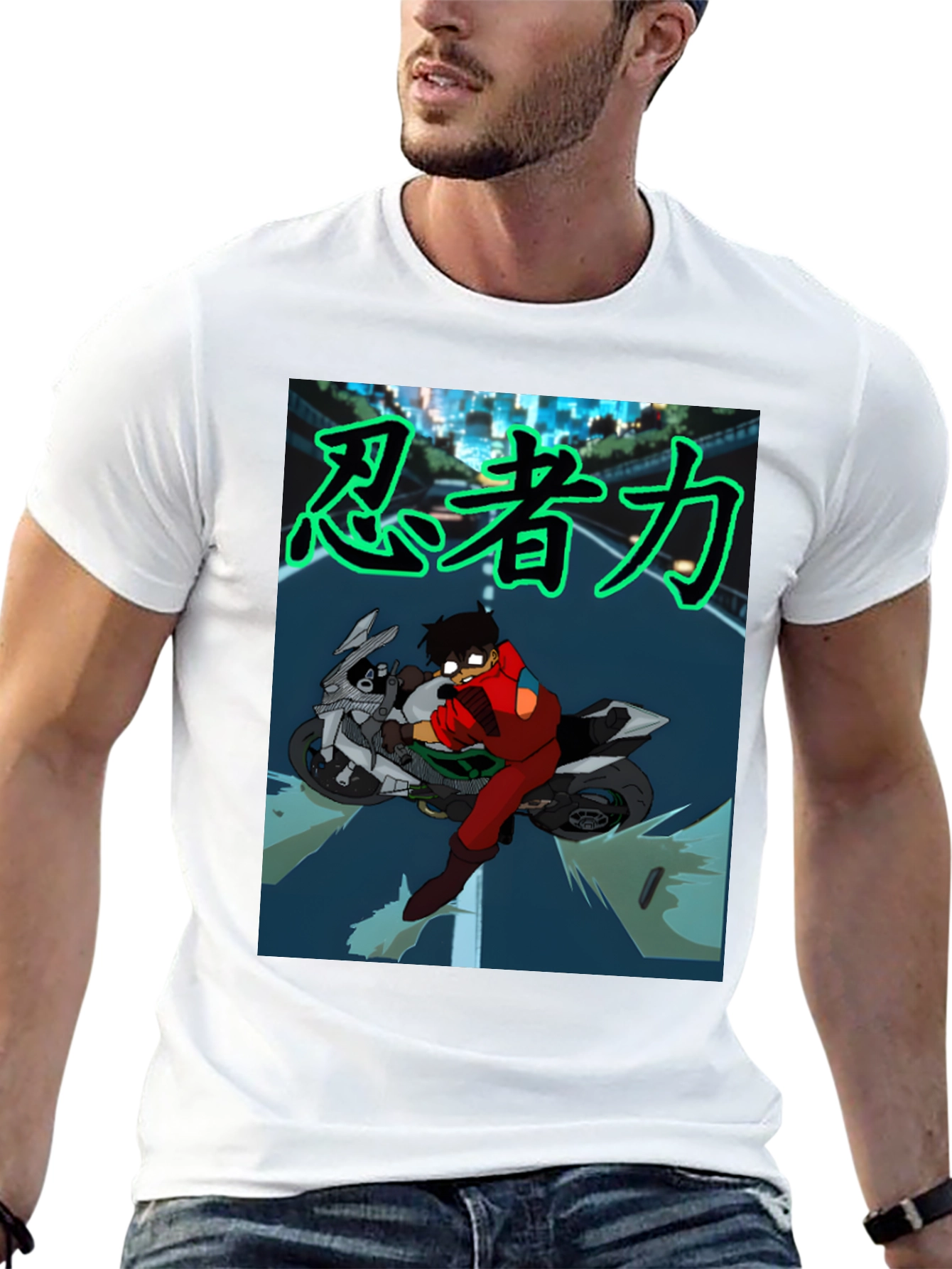 Anime Rider Graphic Tee - Ninja Power!