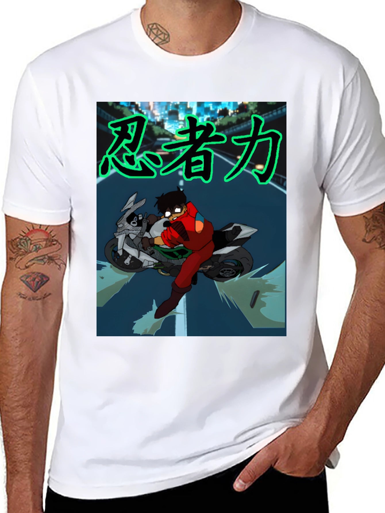 Anime Rider Graphic Tee - Ninja Power!