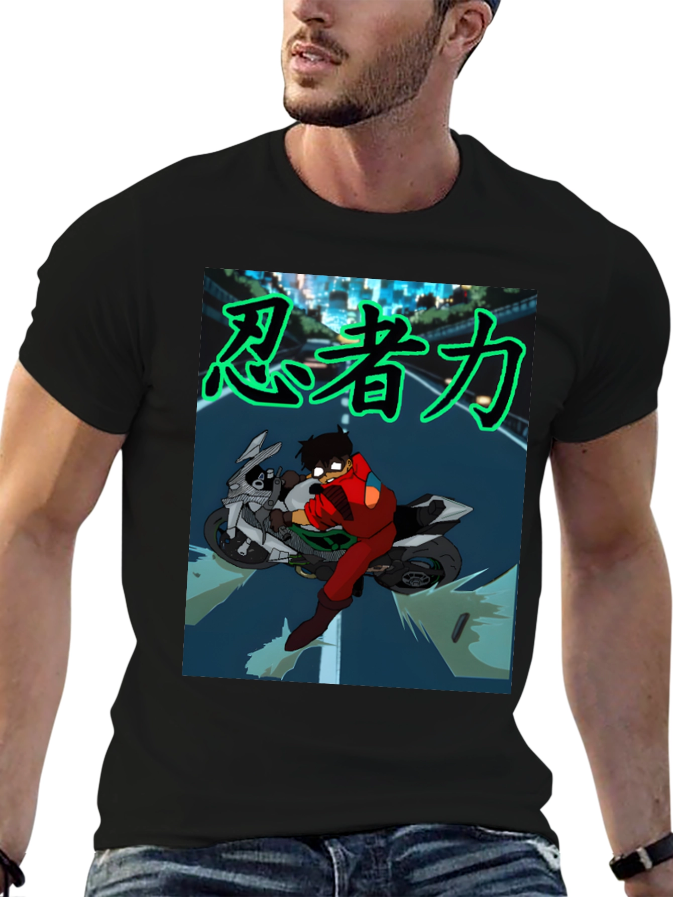 Anime Rider Graphic Tee - Ninja Power!