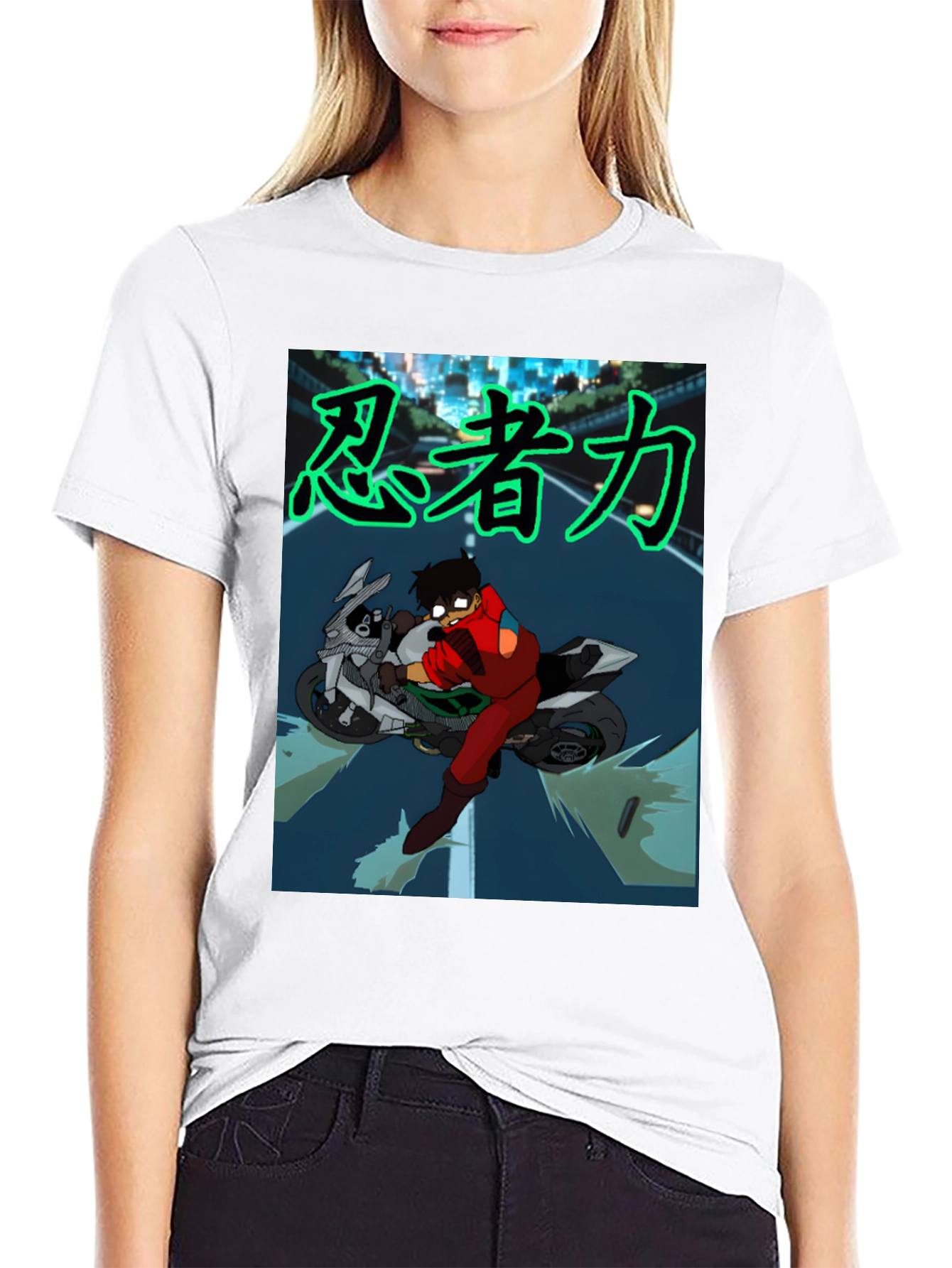 Anime Rider Graphic Tee - Ninja Power!