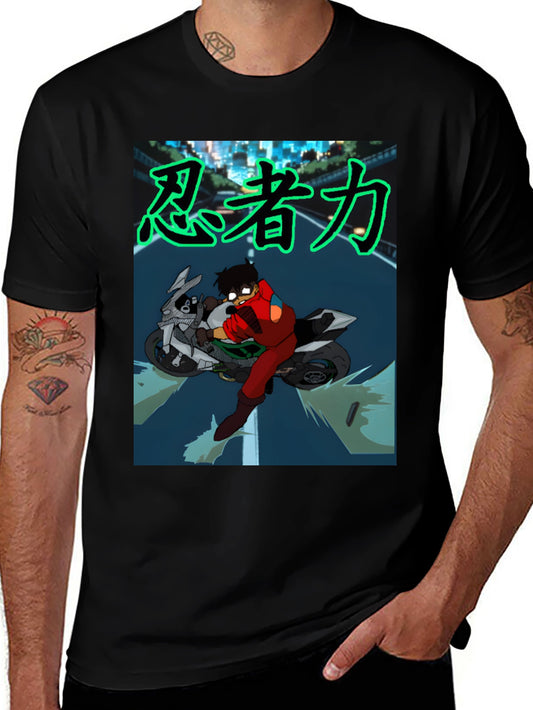 Anime Rider Graphic Tee - Ninja Power!