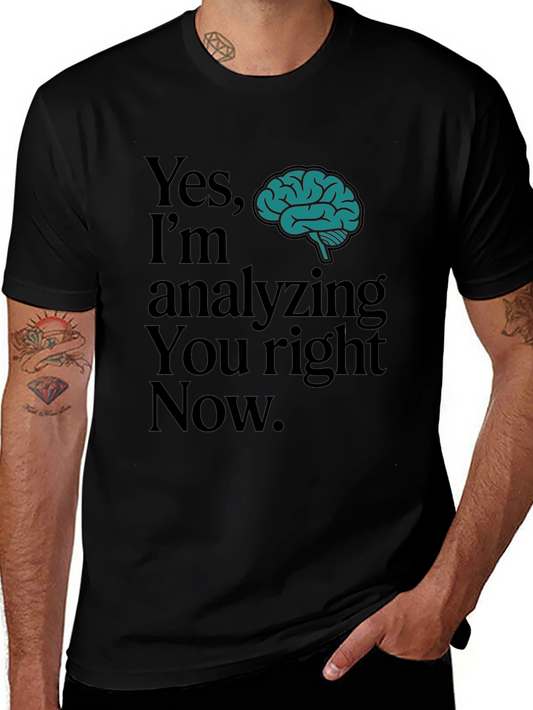 Analyzing Brain Graphic Tee - Mens Funny T-Shirt
