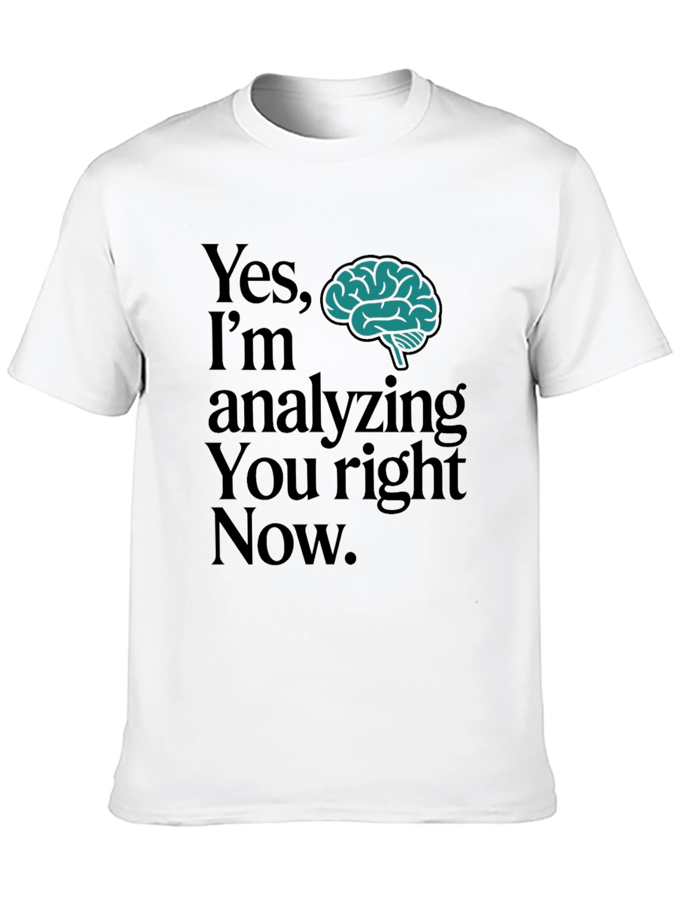Analyzing Brain Graphic Tee - Mens Funny T-Shirt