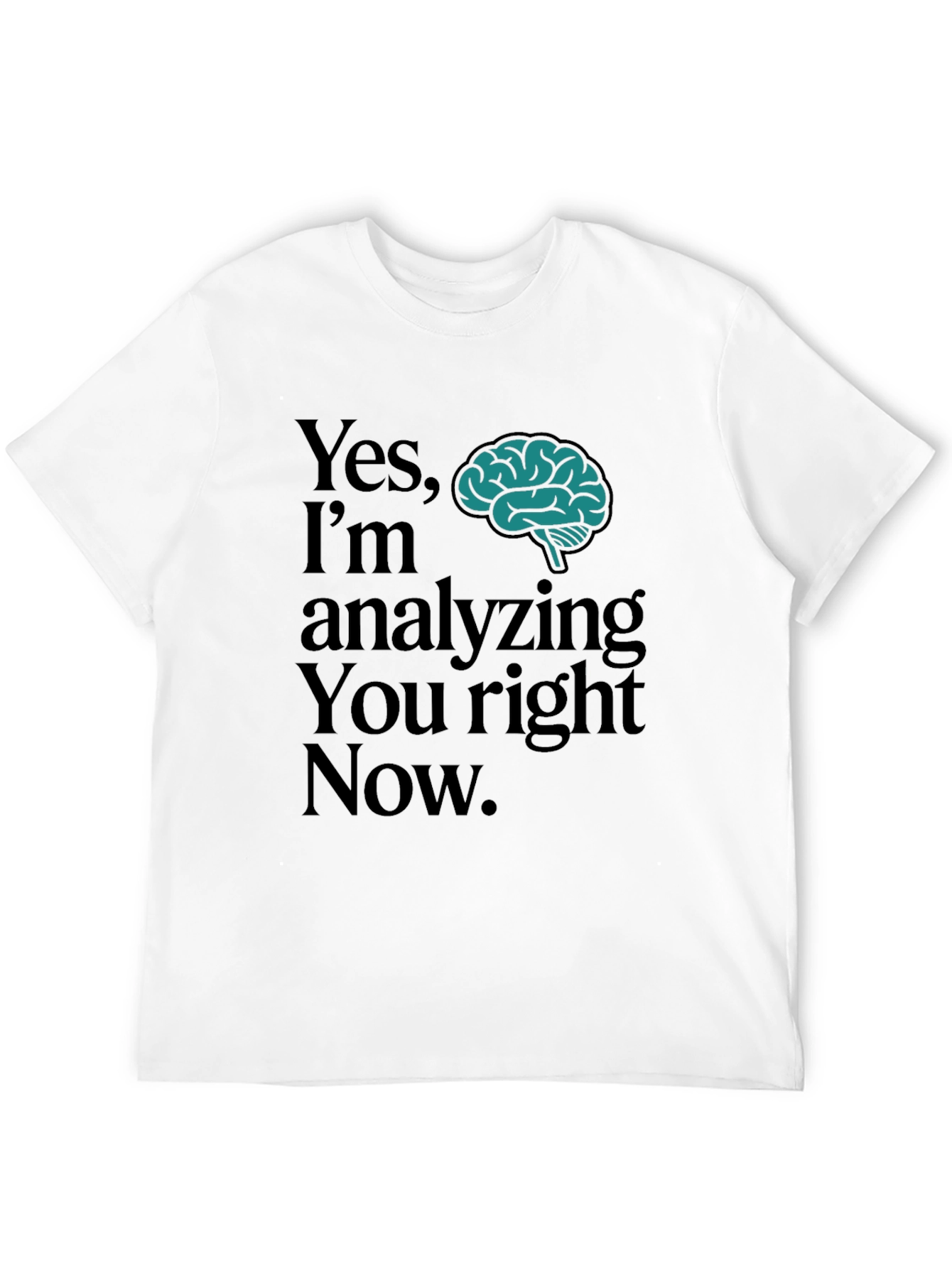 Analyzing Brain Graphic Tee - Mens Funny T-Shirt