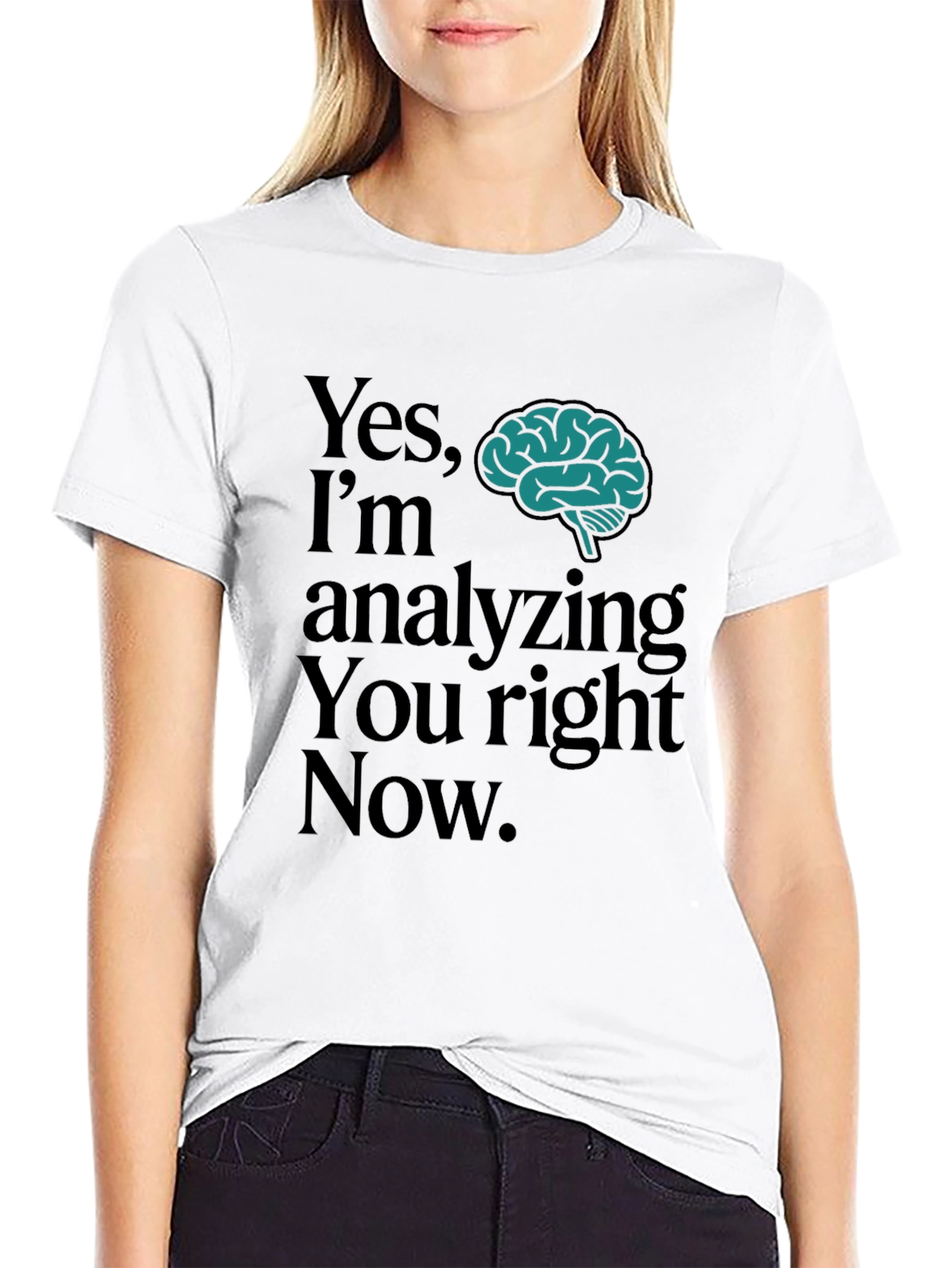 Analyzing Brain Graphic Tee - Mens Funny T-Shirt