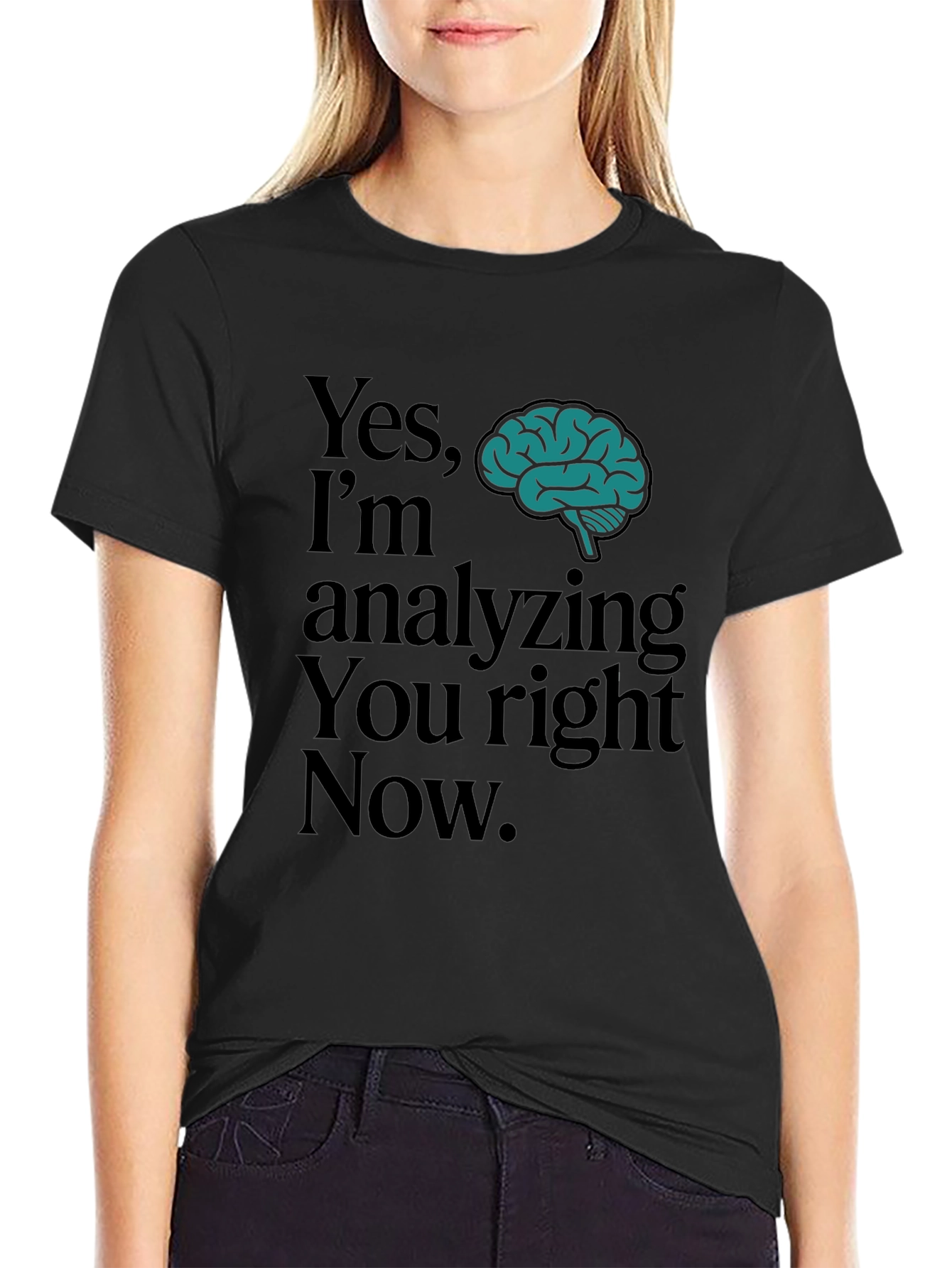 Analyzing Brain Graphic Tee - Mens Funny T-Shirt