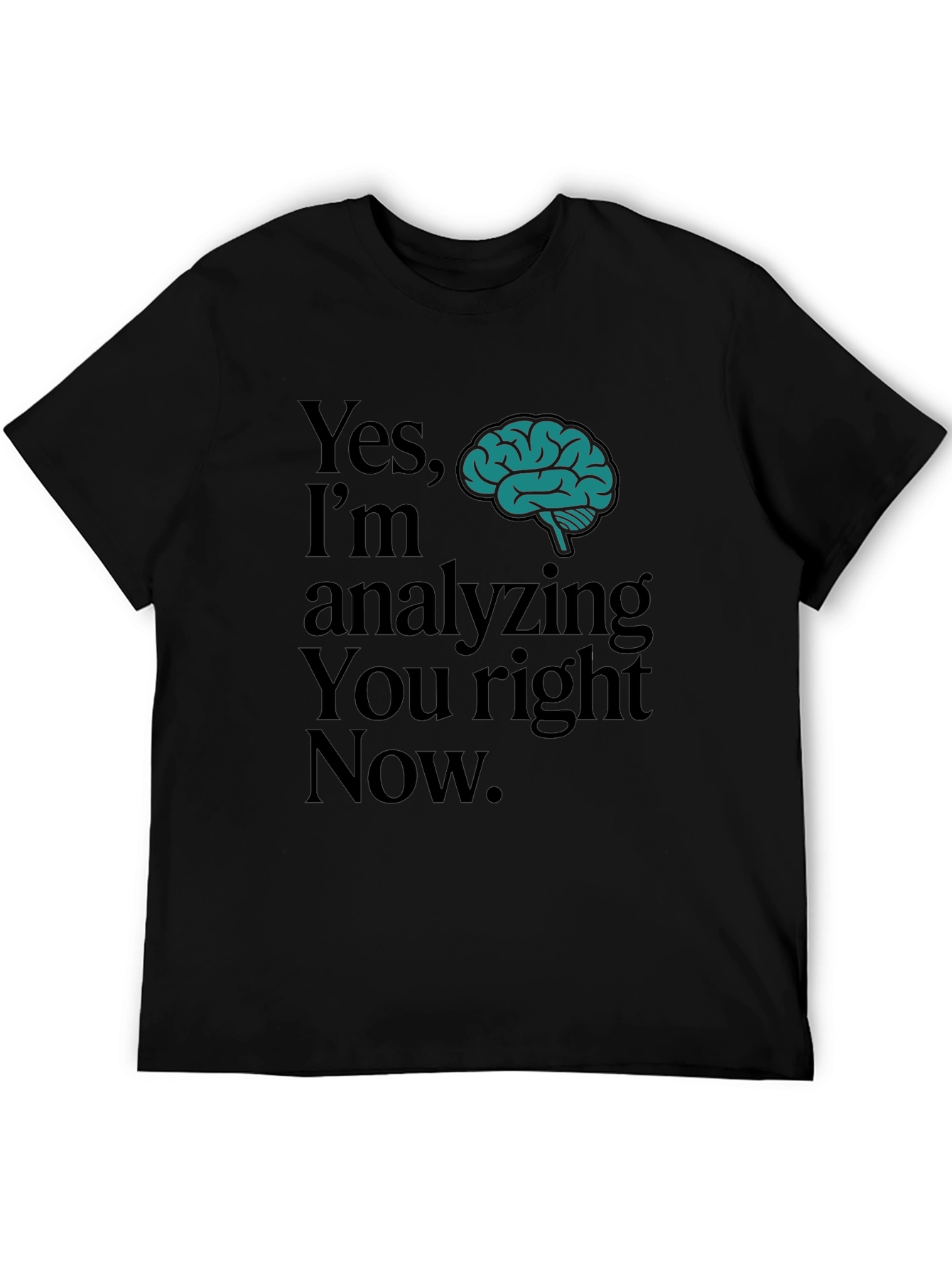 Analyzing Brain Graphic Tee - Mens Funny T-Shirt