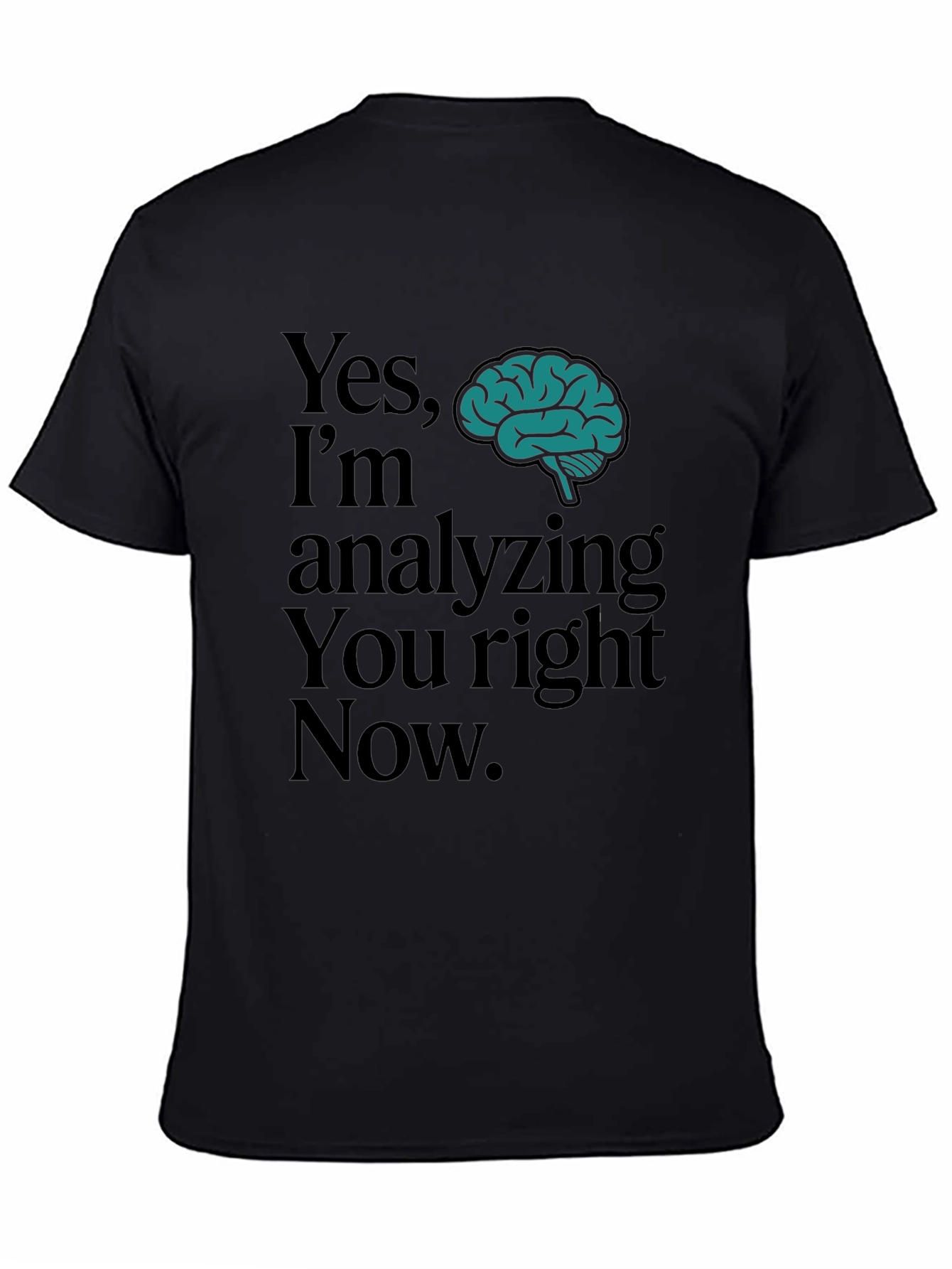 Analyzing Brain Graphic Tee - Mens Funny T-Shirt