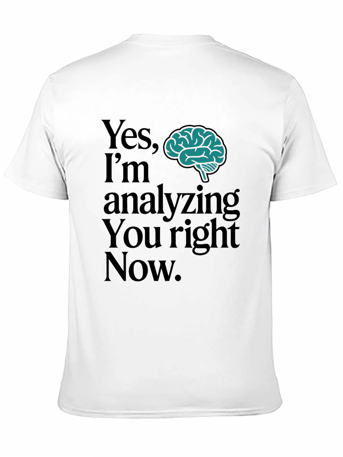 Analyzing Brain Graphic Tee - Mens Funny T-Shirt