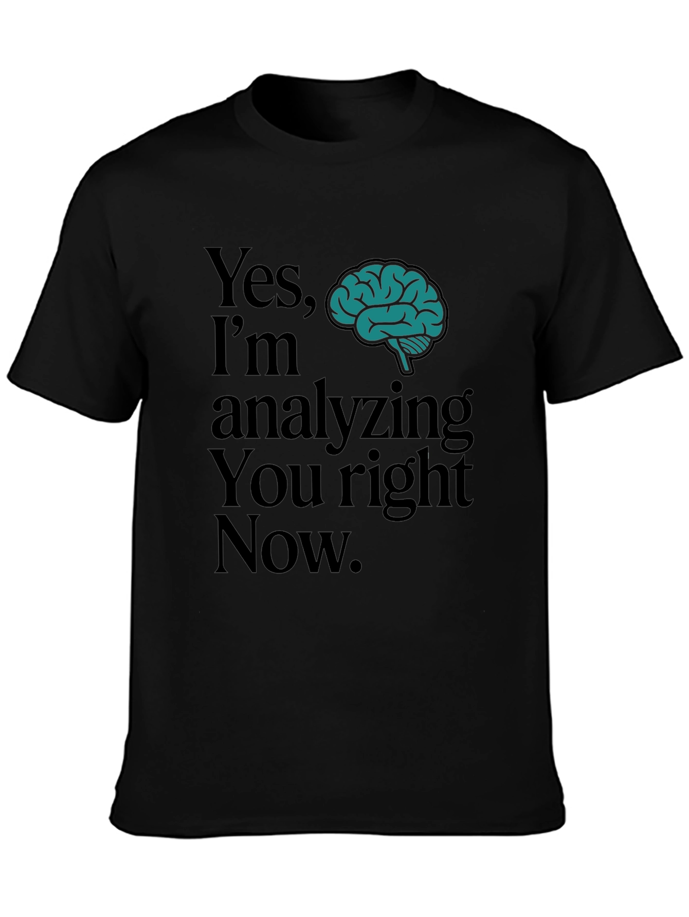 Analyzing Brain Graphic Tee - Mens Funny T-Shirt