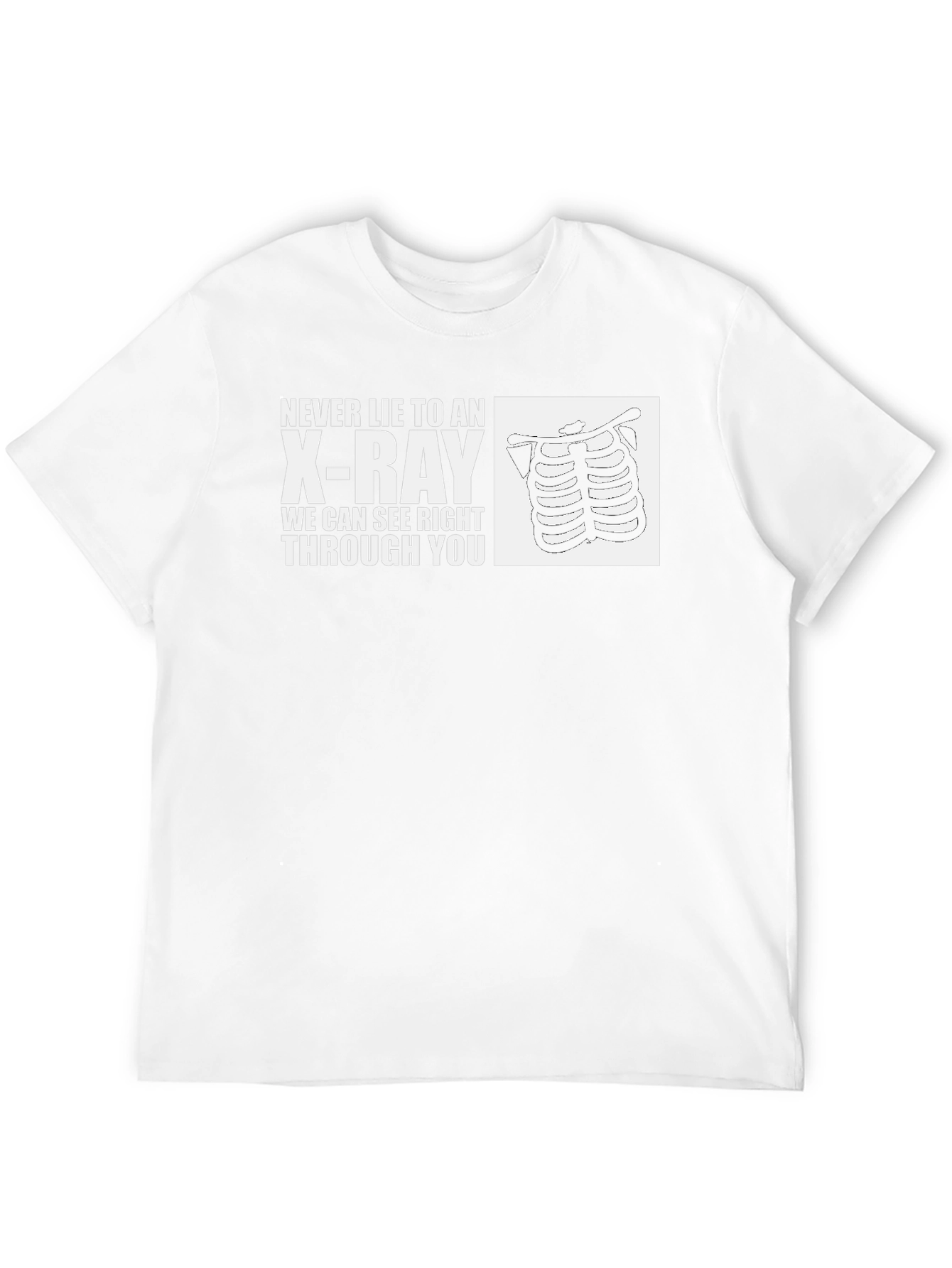X-Ray Rib Cage Graphic T-Shirt - Funny Medical Tee