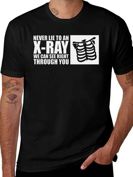 X-Ray Rib Cage Graphic T-Shirt - Funny Medical Tee