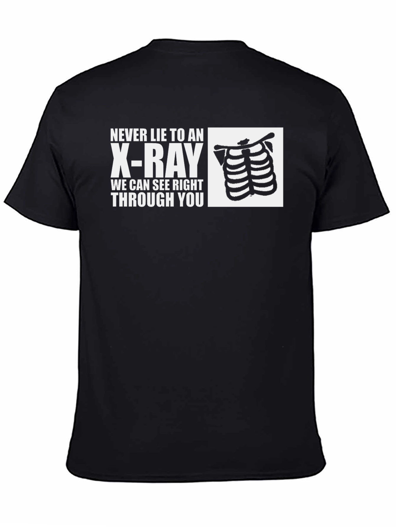 X-Ray Rib Cage Graphic T-Shirt - Funny Medical Tee