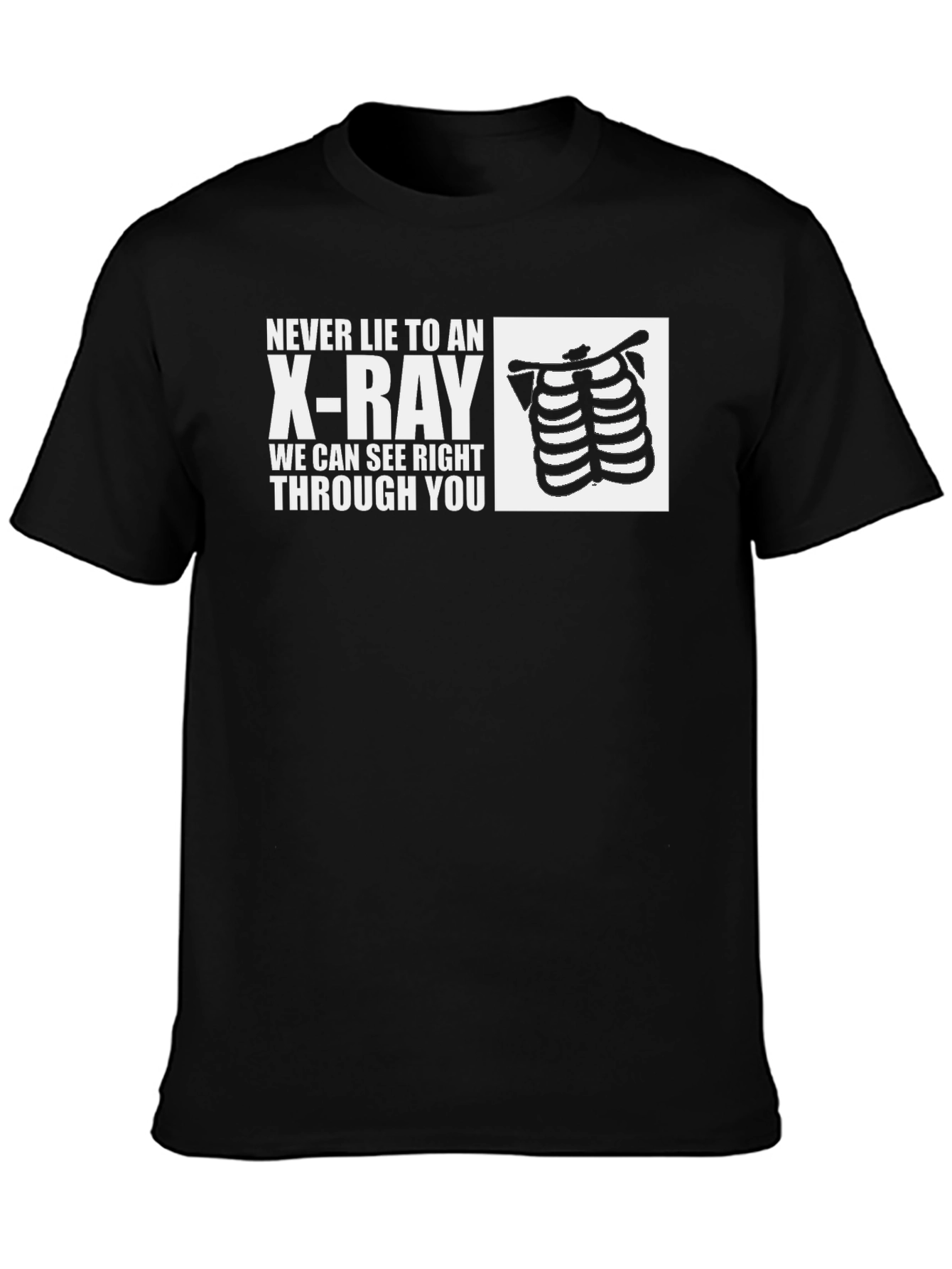 X-Ray Rib Cage Graphic T-Shirt - Funny Medical Tee