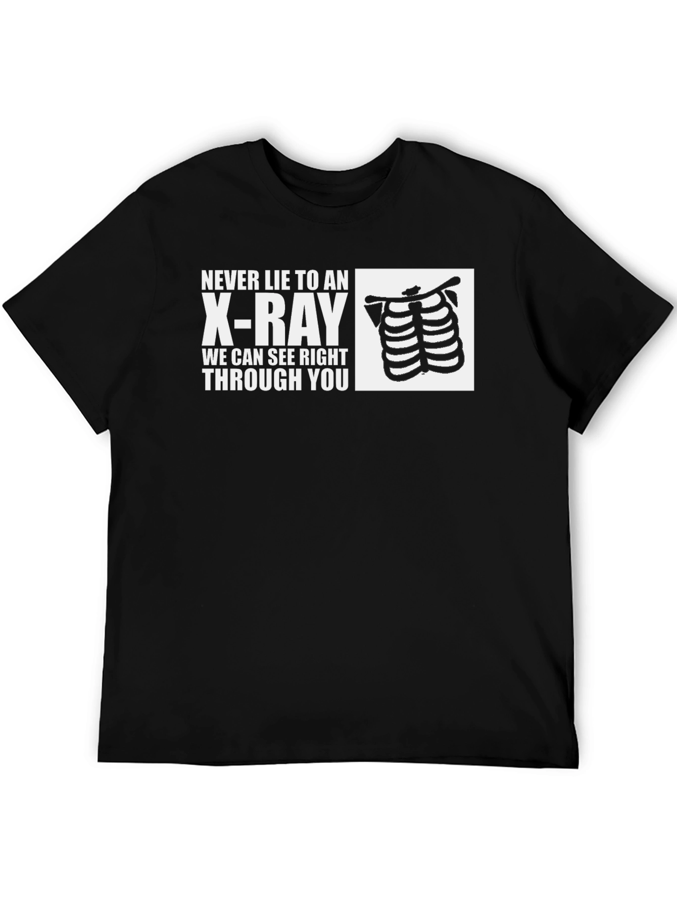 X-Ray Rib Cage Graphic T-Shirt - Funny Medical Tee