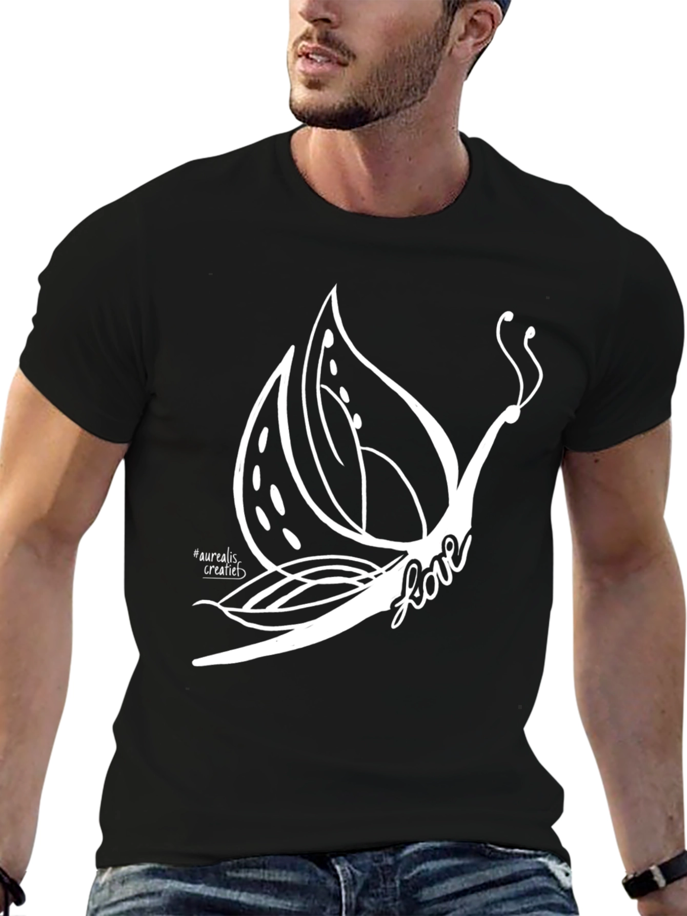 Butterfly Love Graphic Tee - Black