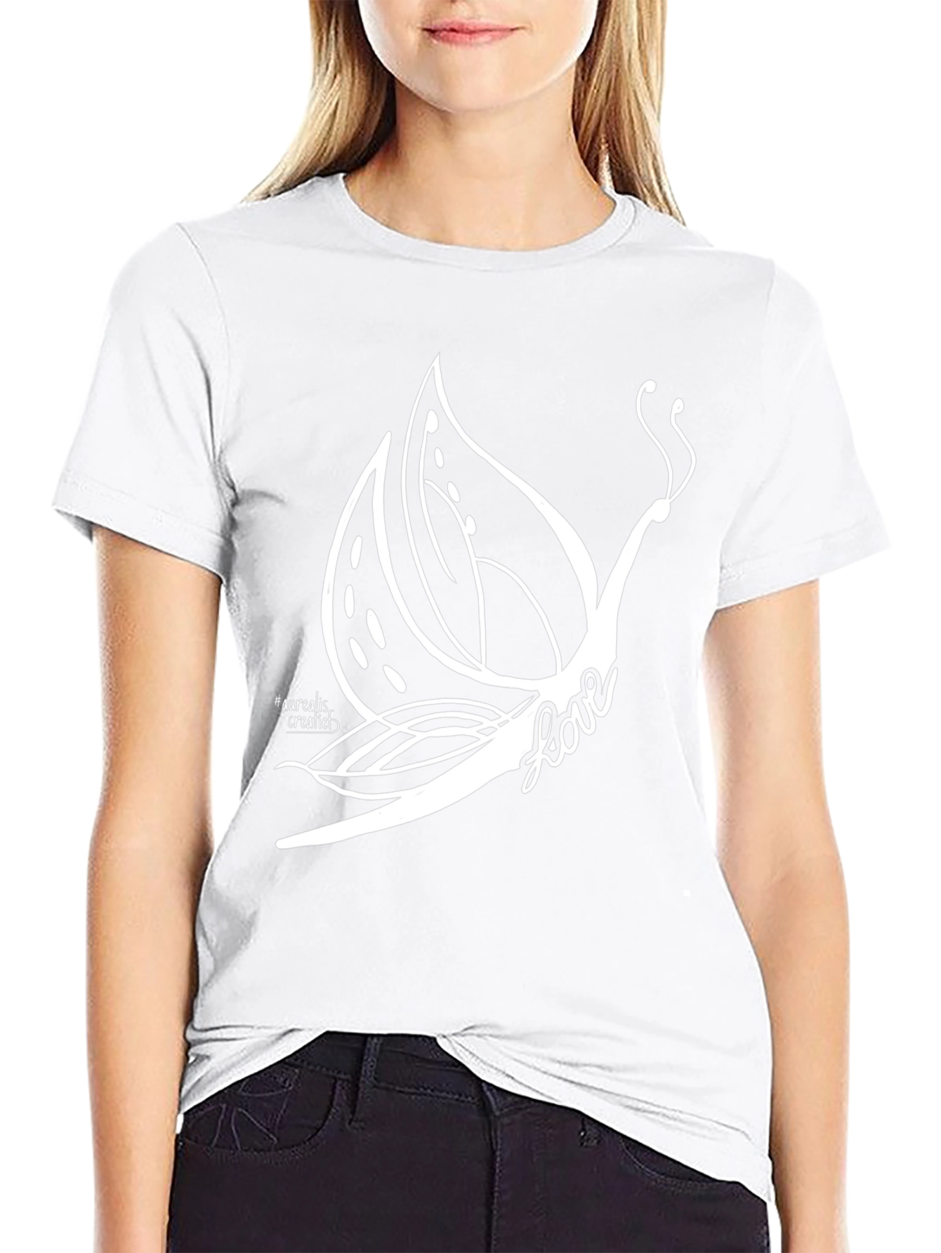 Butterfly Love Graphic Tee - Black