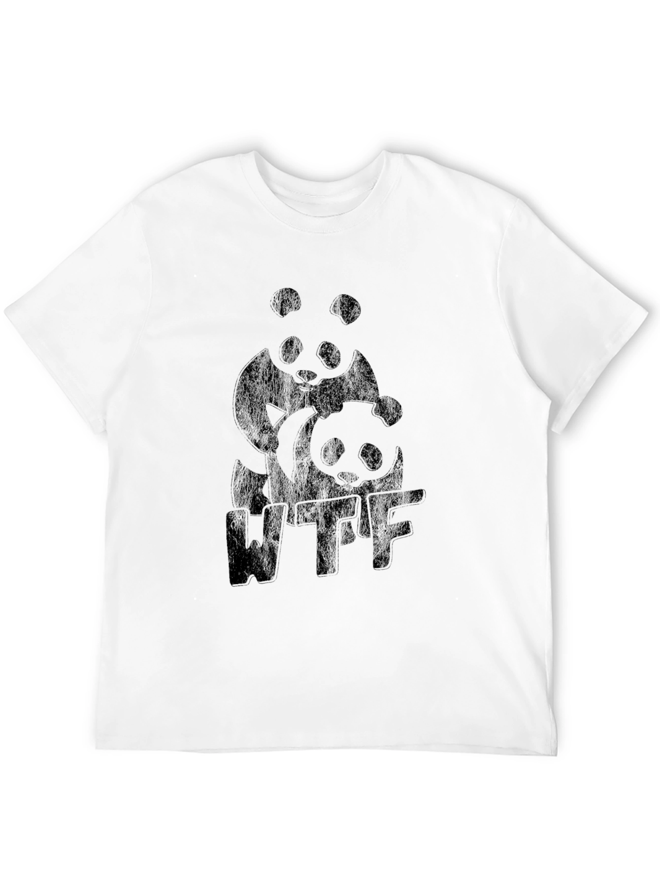 WTF Panda Graphic Tee - Black Cotton T-Shirt