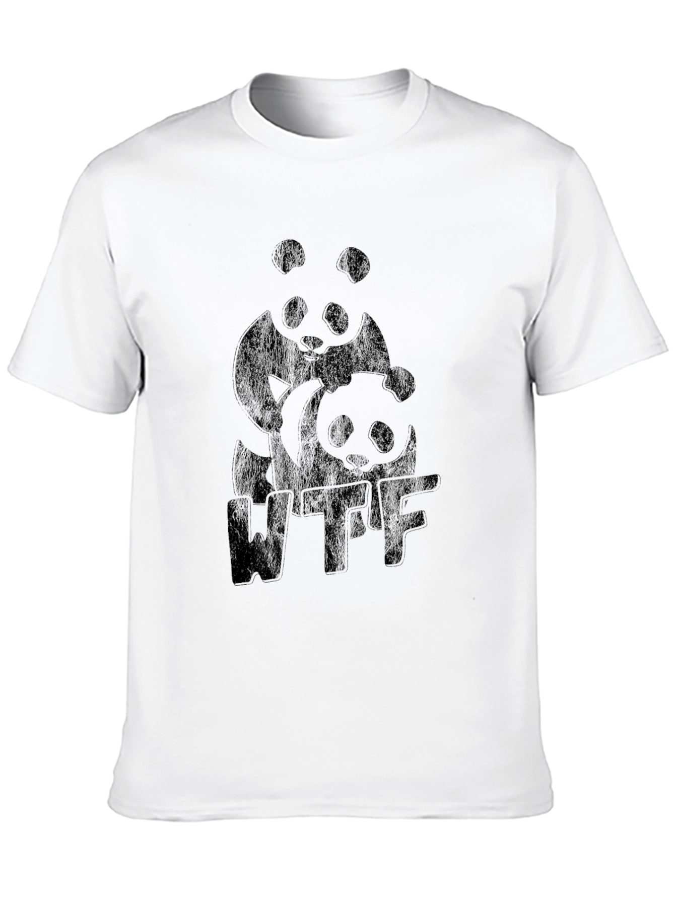 WTF Panda Graphic Tee - Black Cotton T-Shirt