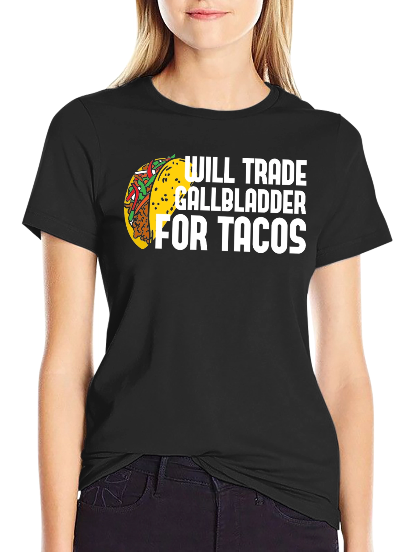 Will Trade Gallbladder For Tacos Black Tee