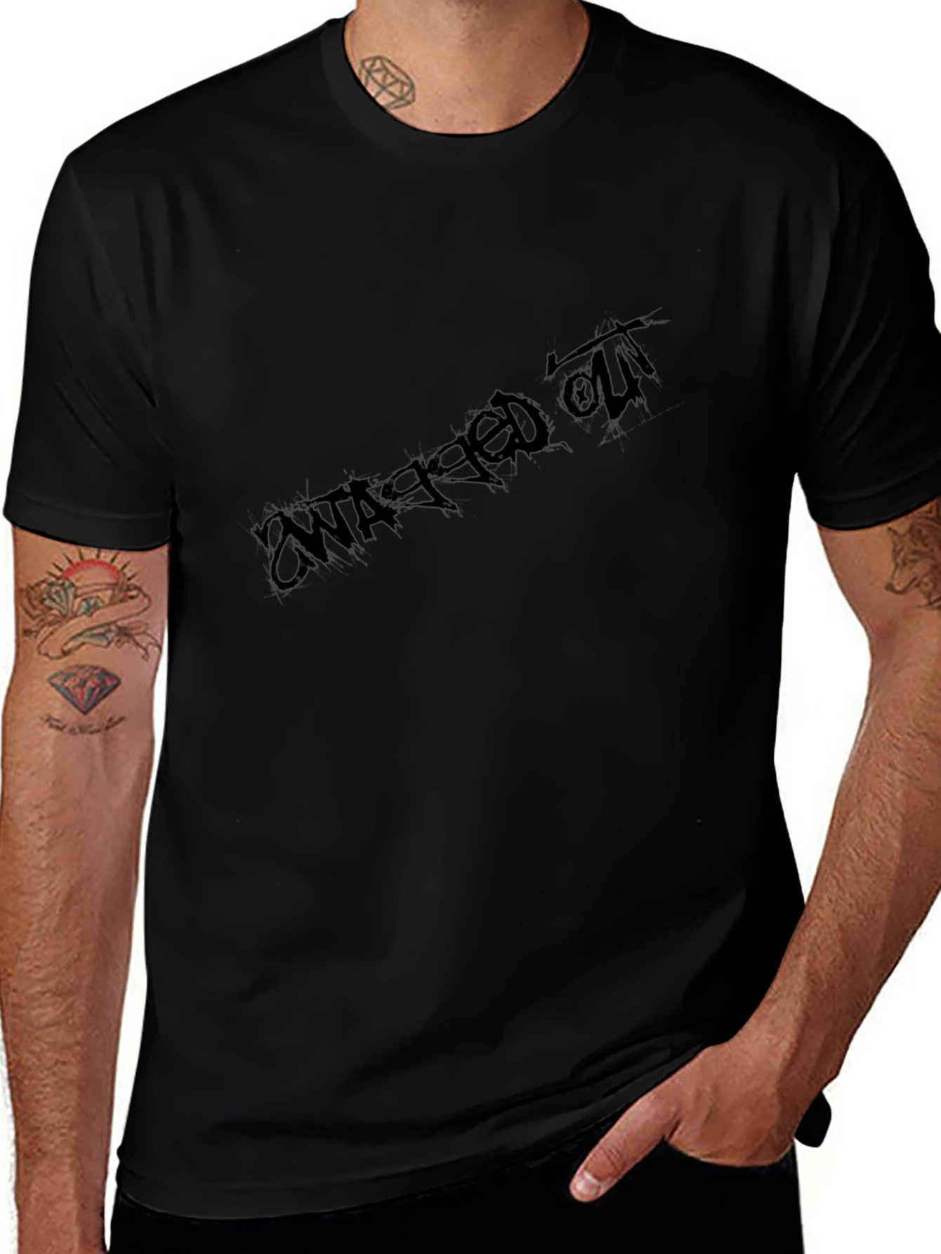 Swagged Out Black Graphic Tee - Casual Style
