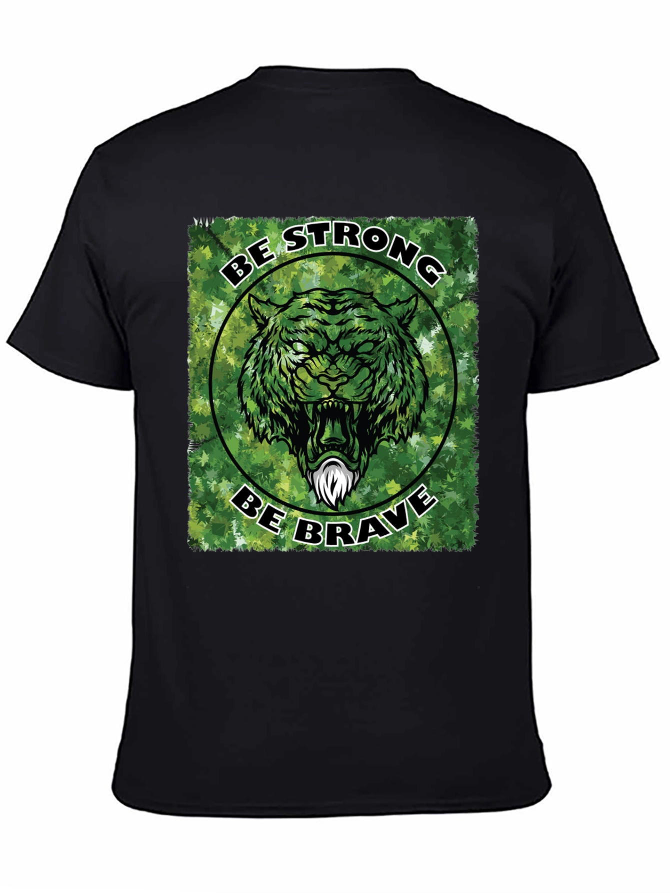 Be Strong Be Brave Tiger Graphic T-Shirt
