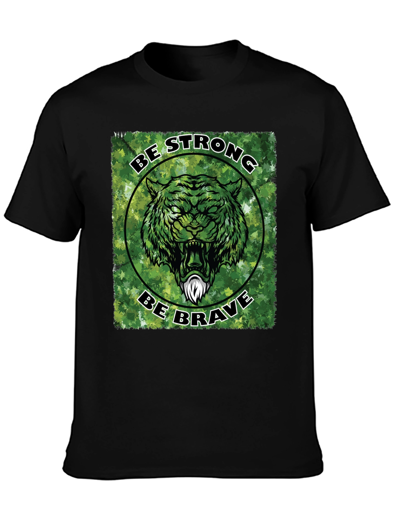 Be Strong Be Brave Tiger Graphic T-Shirt