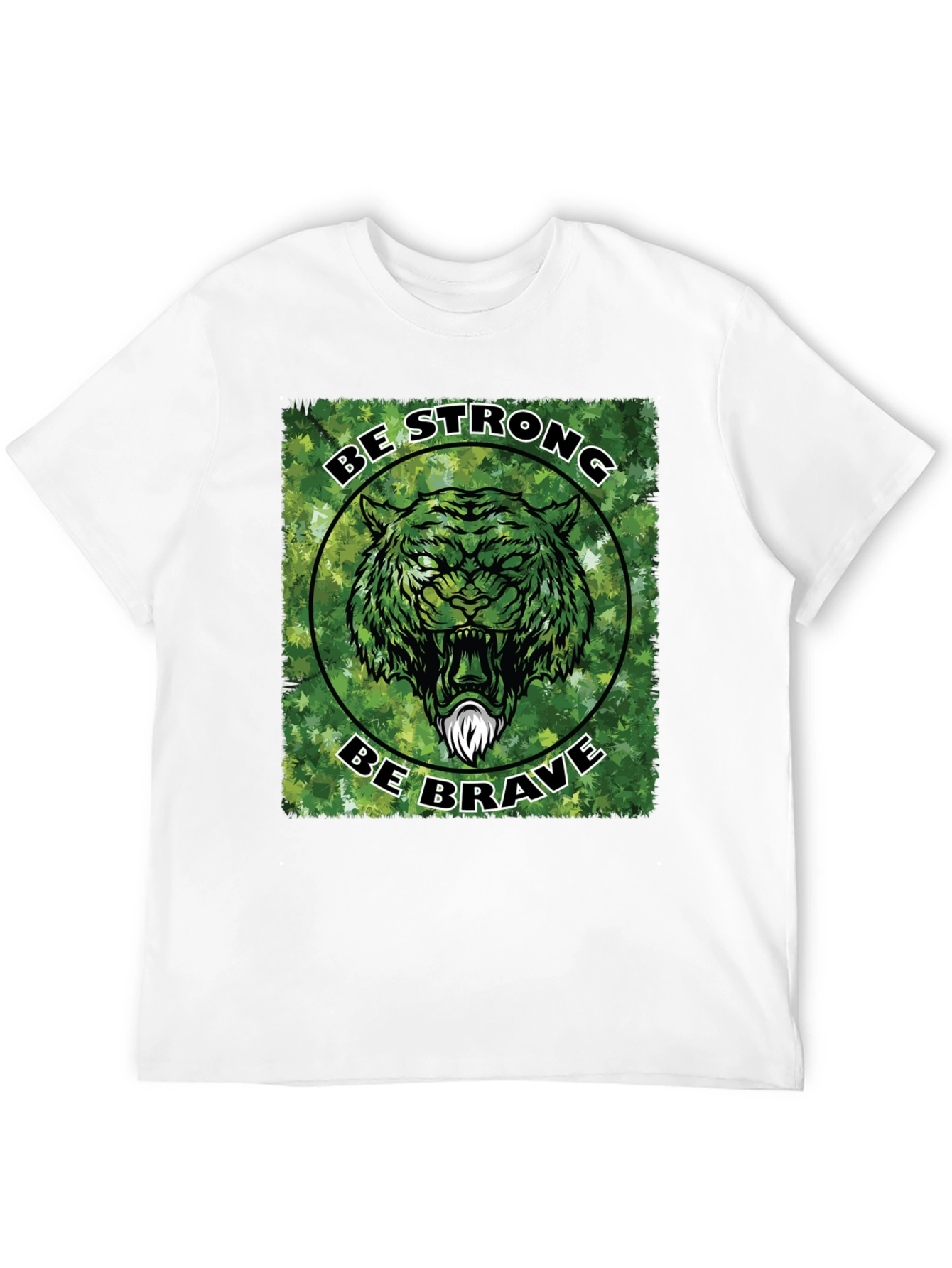 Be Strong Be Brave Tiger Graphic T-Shirt