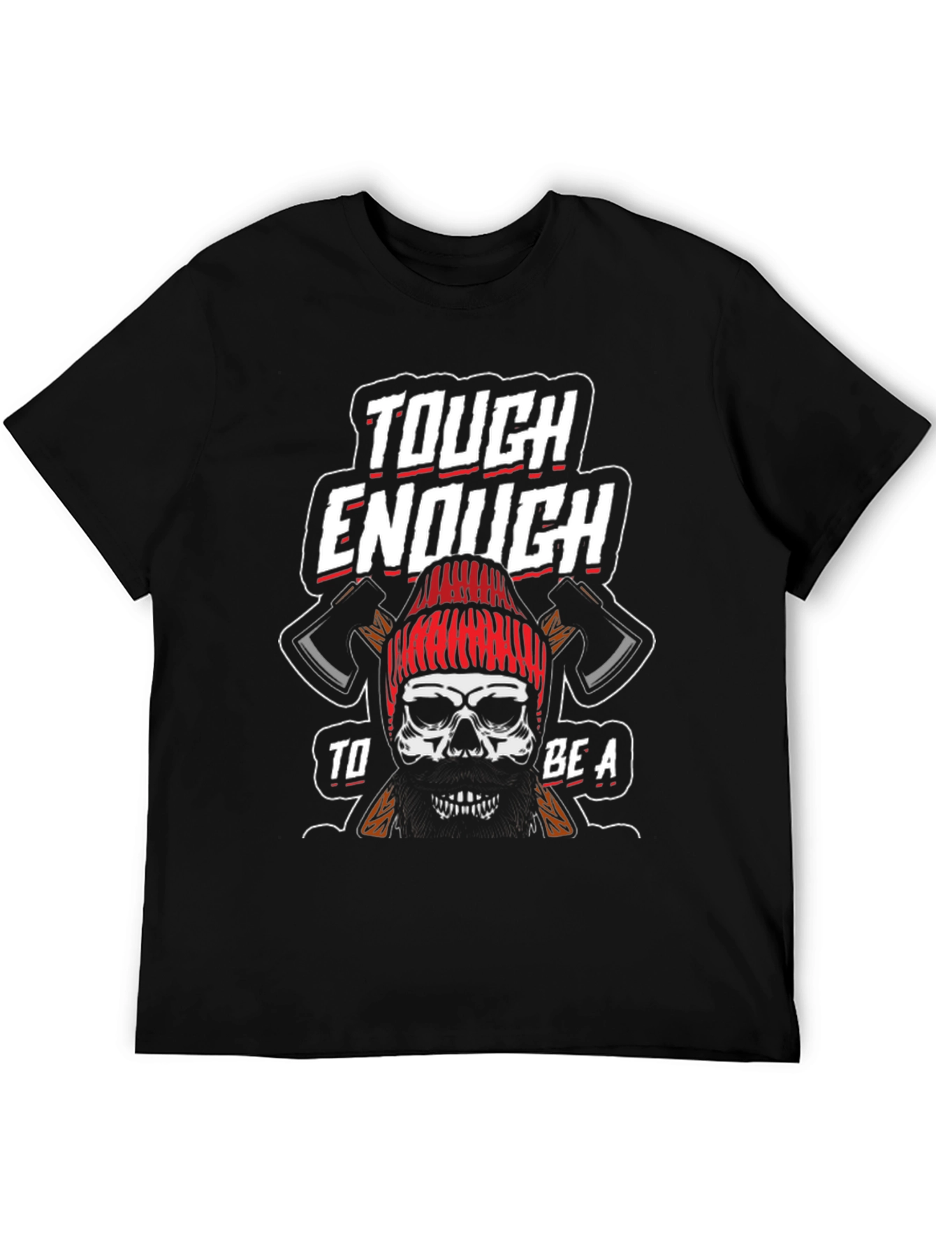 Tough Lumberjack Skull Graphic T-Shirt