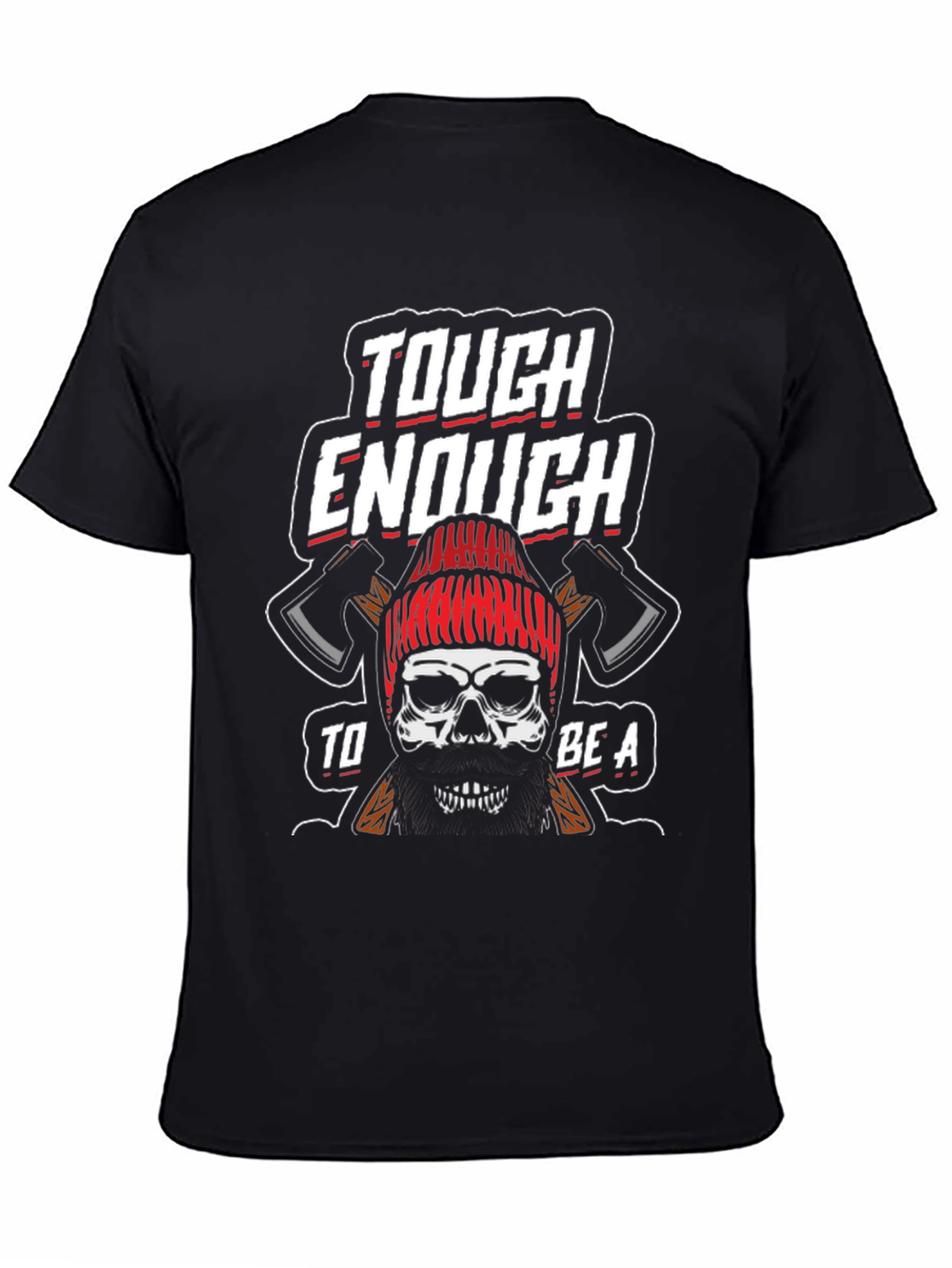 Tough Lumberjack Skull Graphic T-Shirt