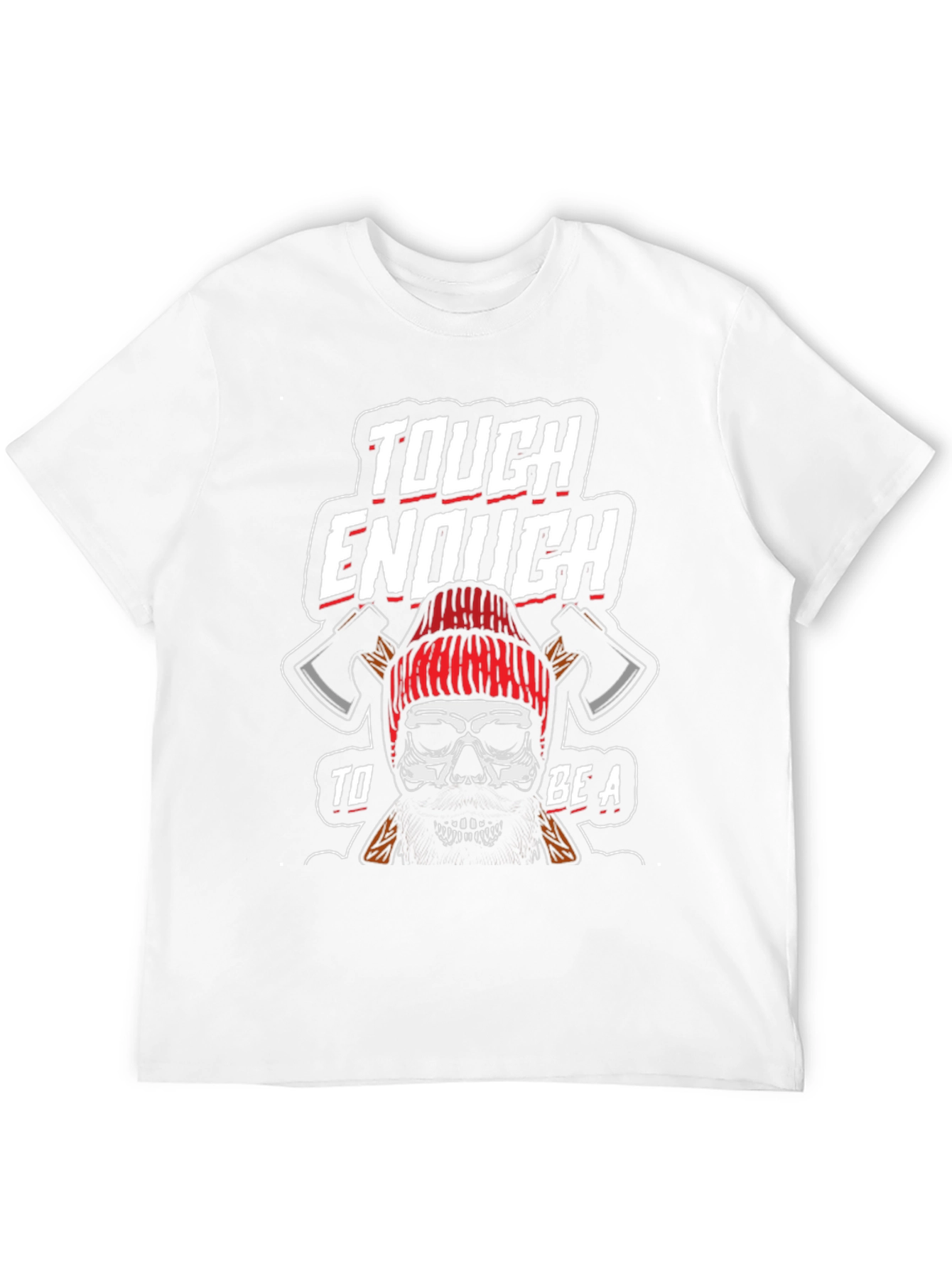 Tough Lumberjack Skull Graphic T-Shirt