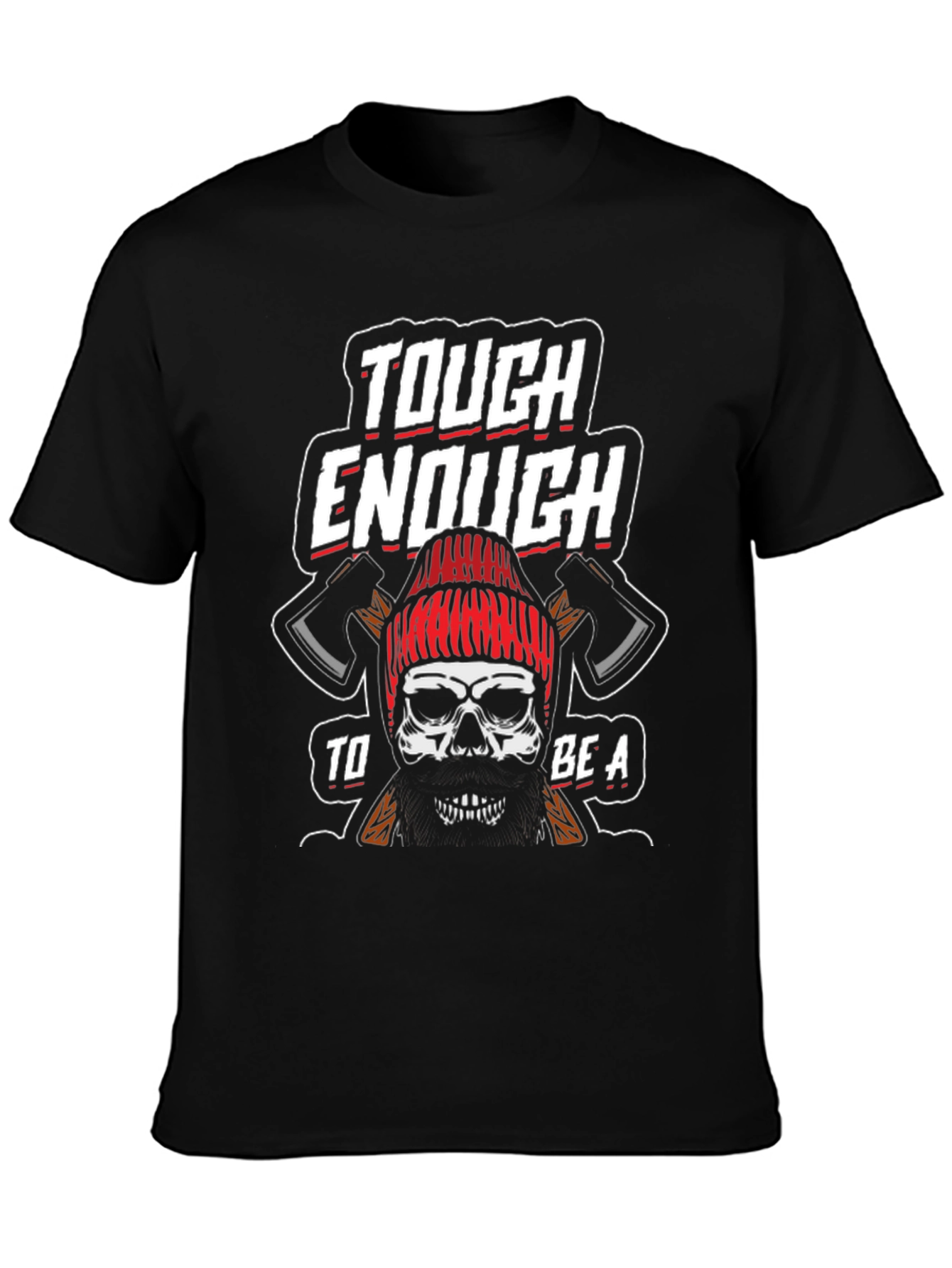 Tough Lumberjack Skull Graphic T-Shirt