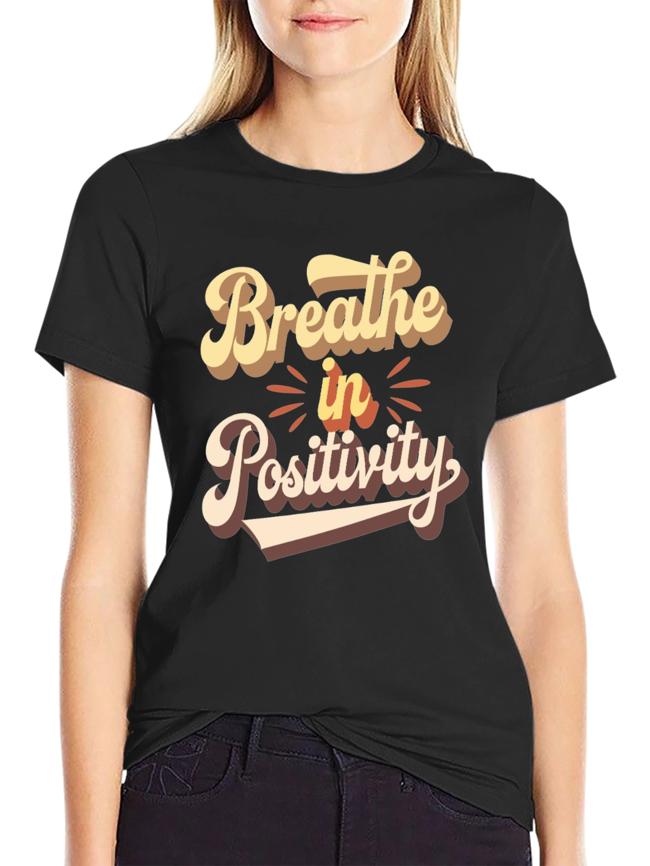 Breathe in Positivity Graphic T-Shirt