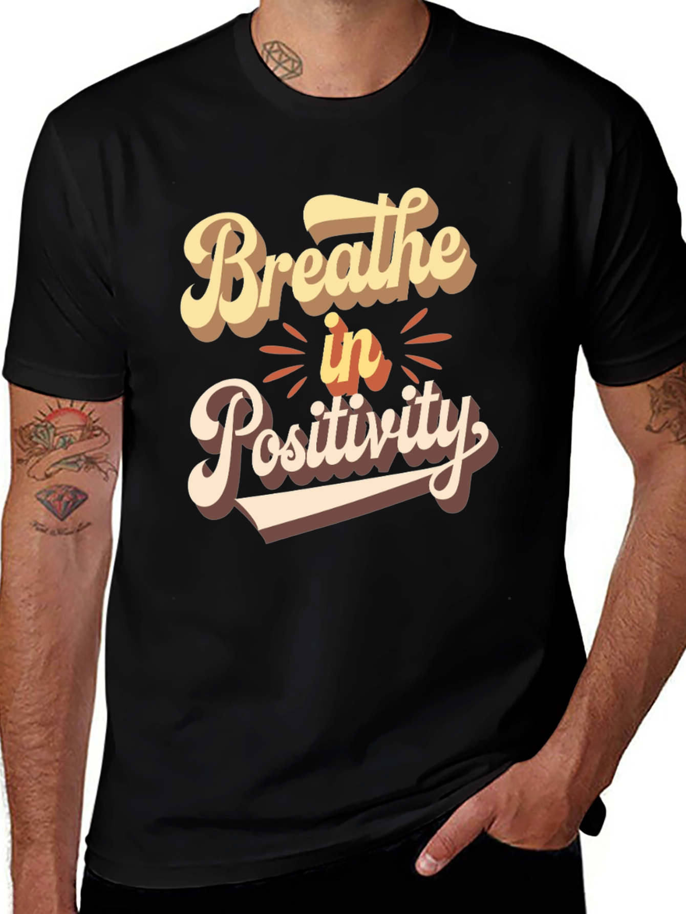 Breathe in Positivity Graphic T-Shirt