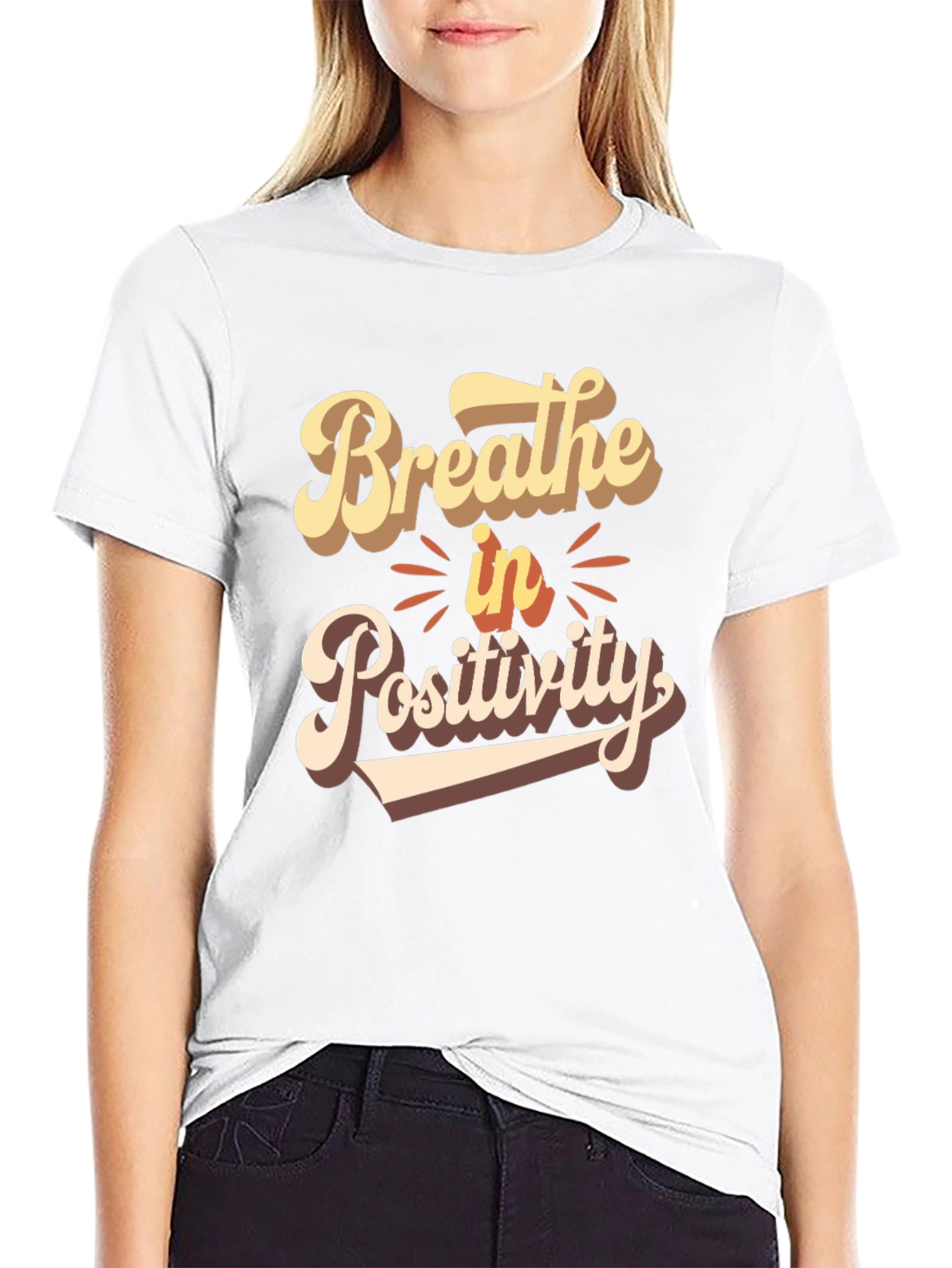 Breathe in Positivity Graphic T-Shirt