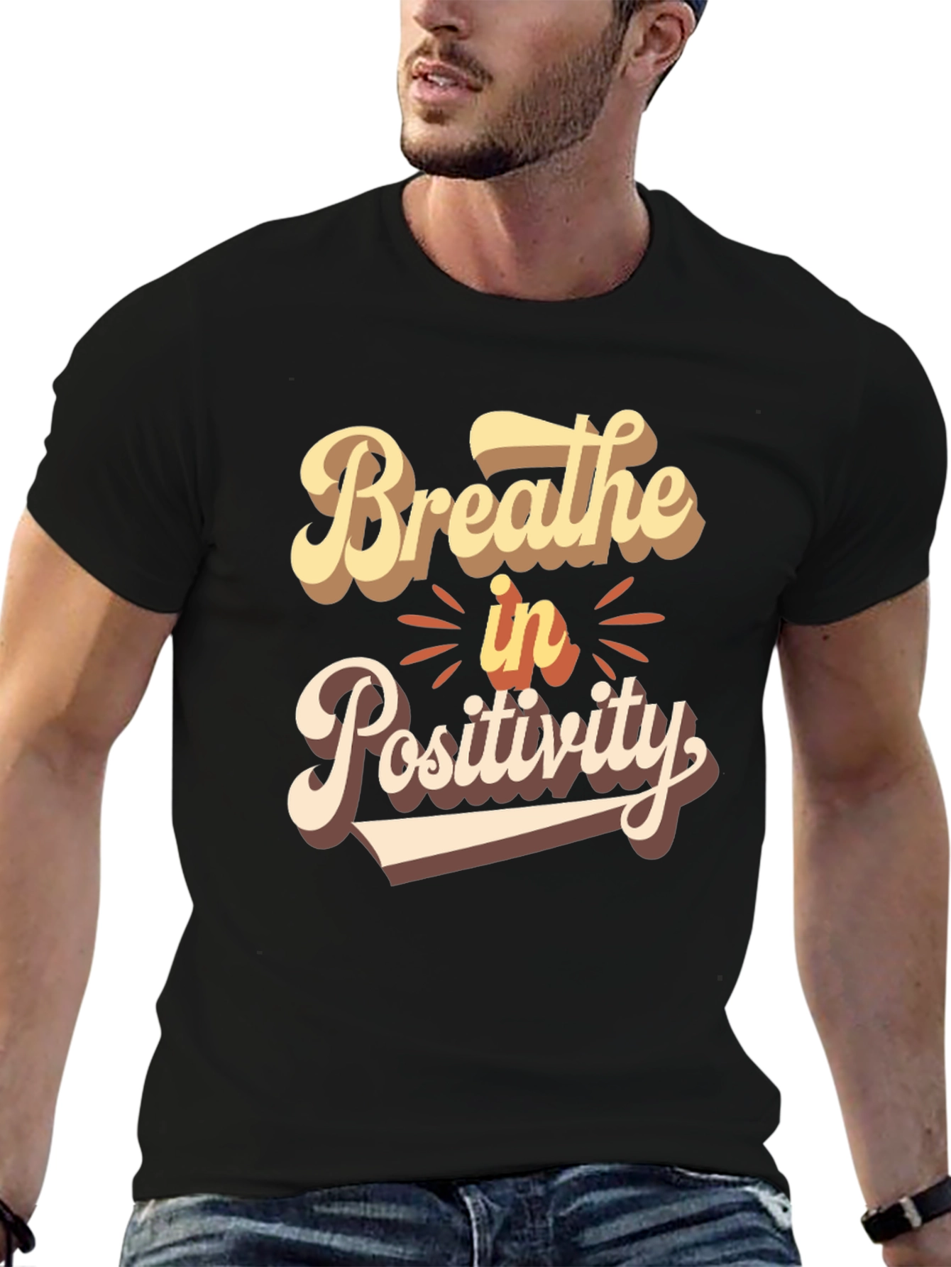 Breathe in Positivity Graphic T-Shirt
