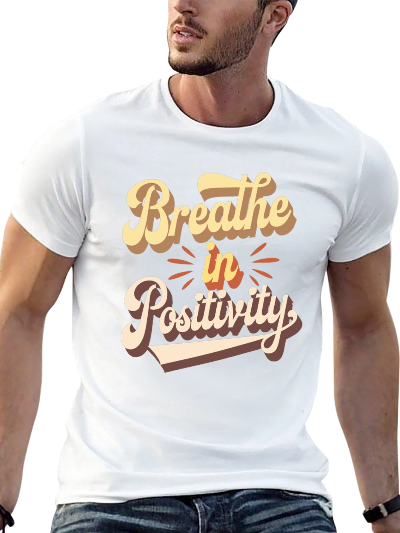 Breathe in Positivity Graphic T-Shirt