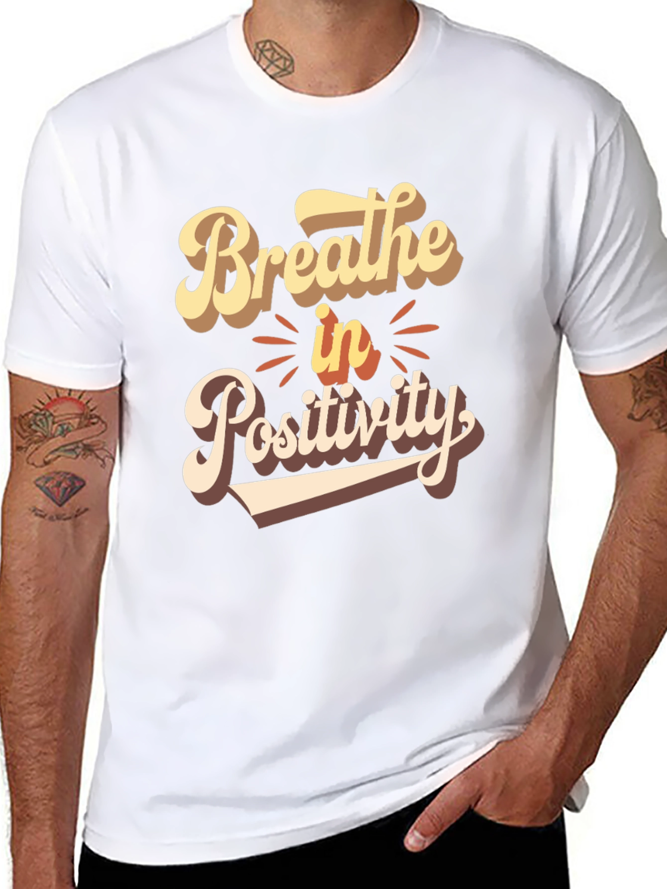 Breathe in Positivity Graphic T-Shirt