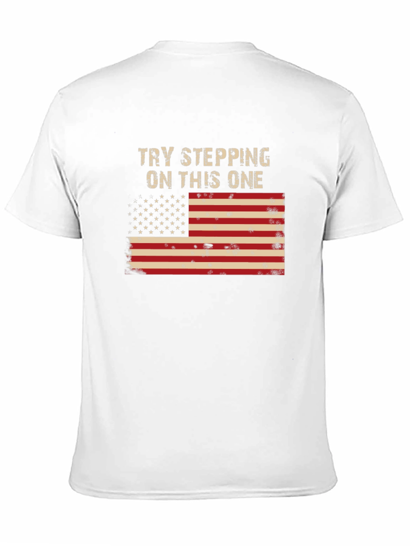 Try Stepping On This One USA Flag Graphic Tee