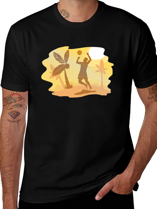 Beach Volleyball Player Graphic Tee