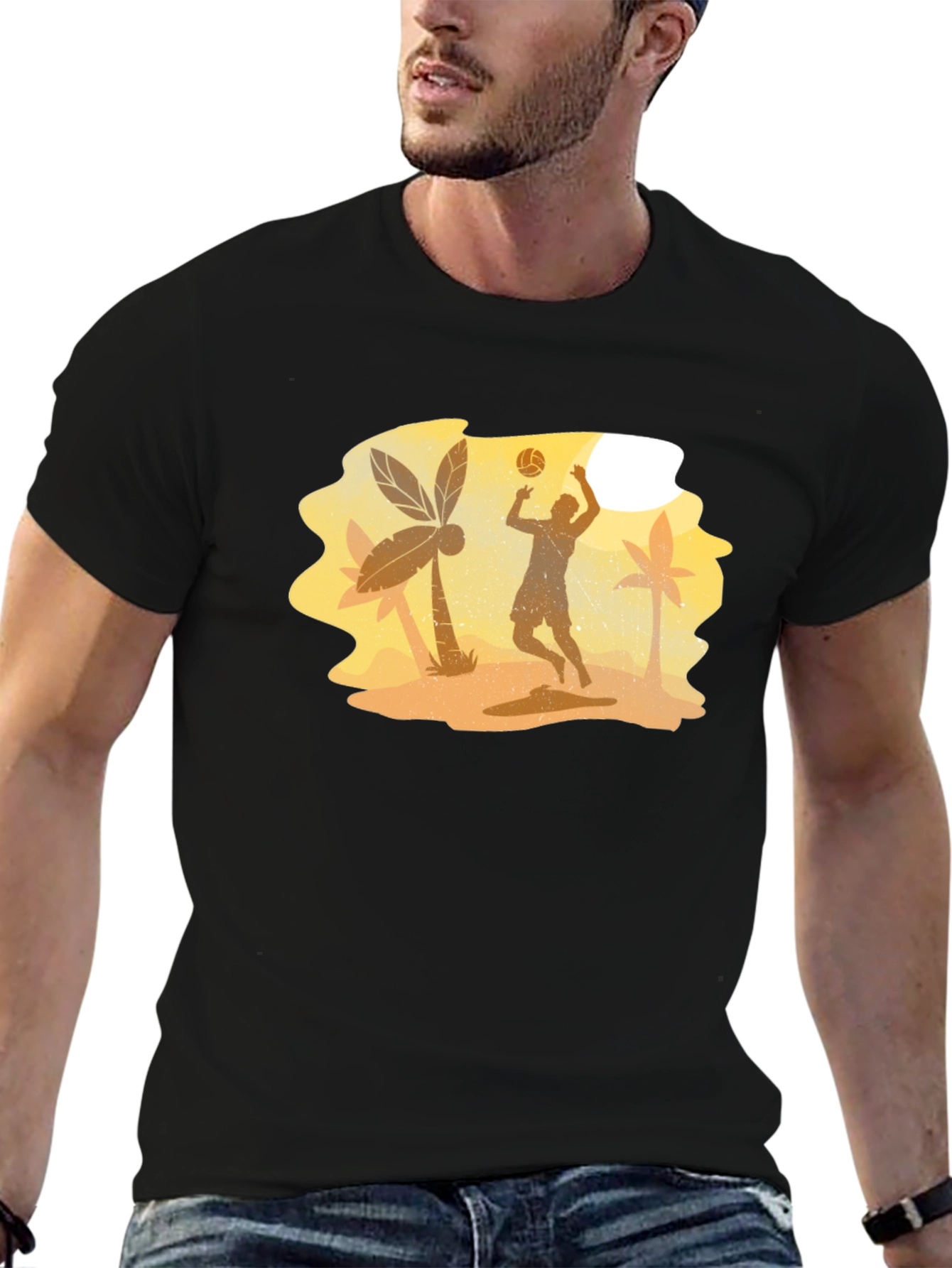 Beach Volleyball Player Graphic Tee