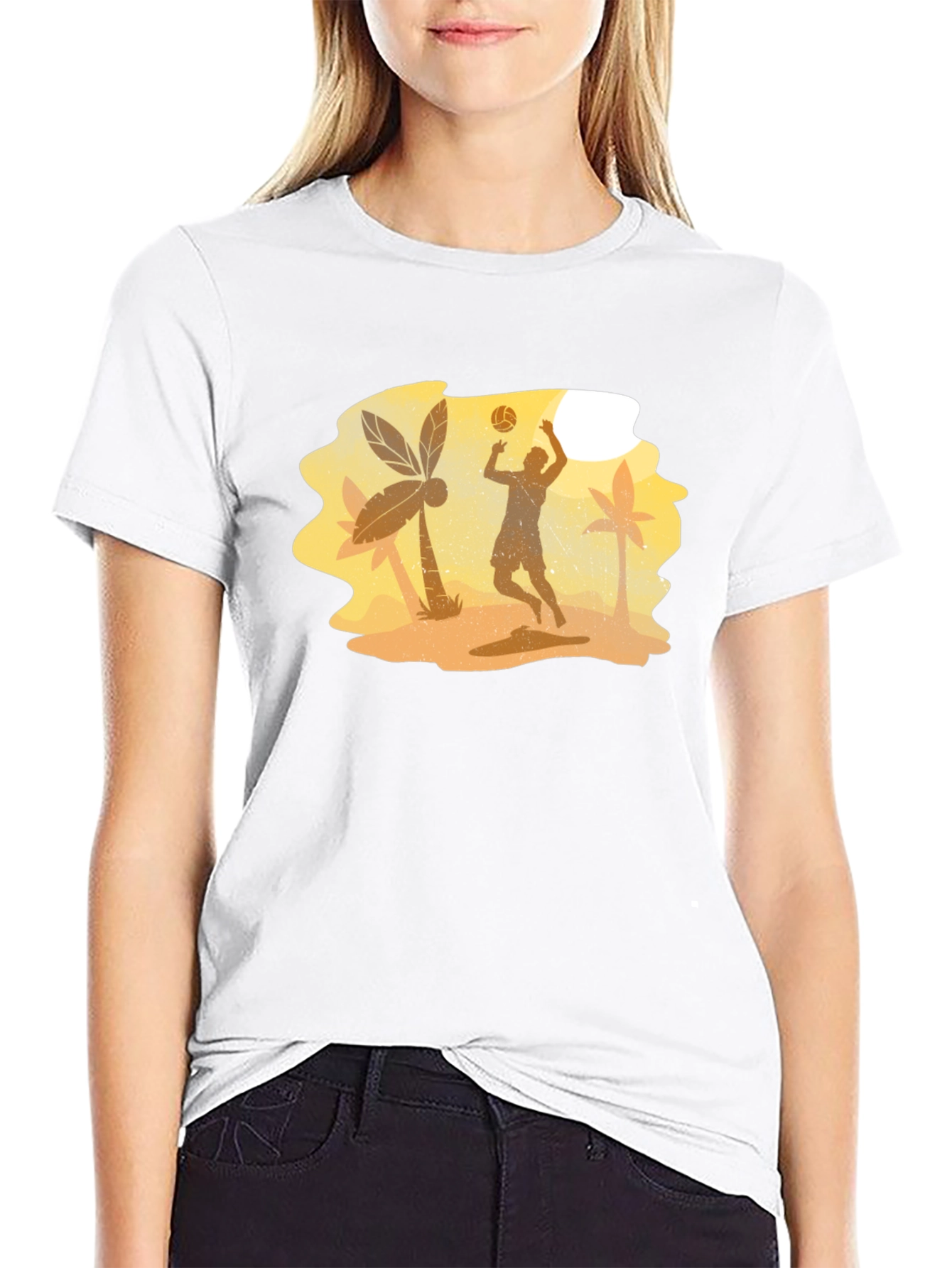Beach Volleyball Player Graphic Tee