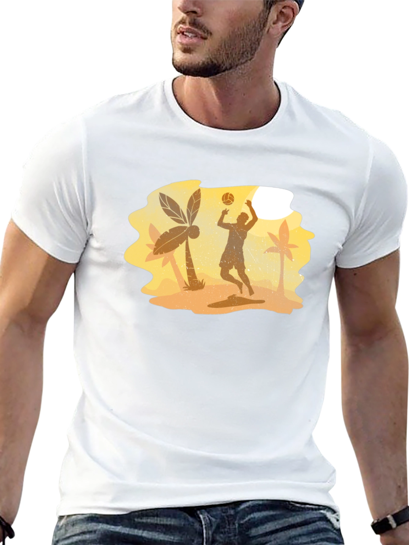 Beach Volleyball Player Graphic Tee
