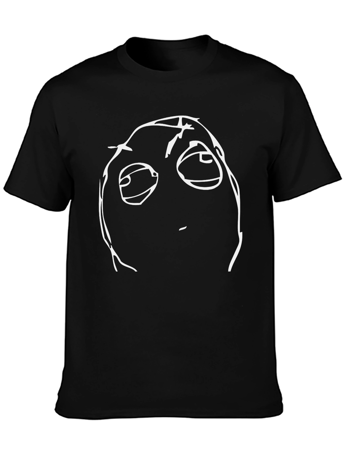 Troll Face Black Tee - Meme Humor T-Shirt