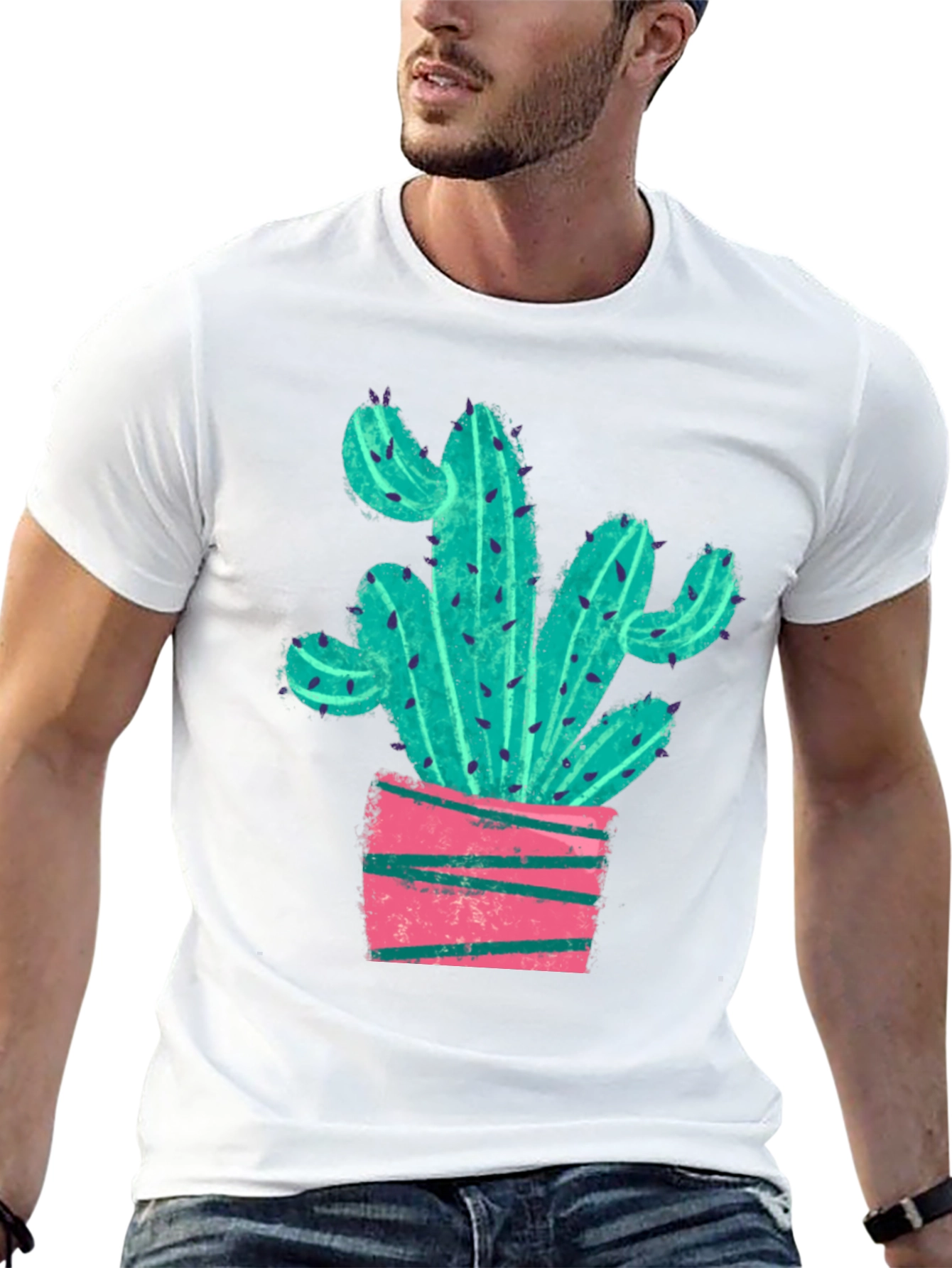 Cactus Graphic Tee - Trendy Plant Lovers Shirt
